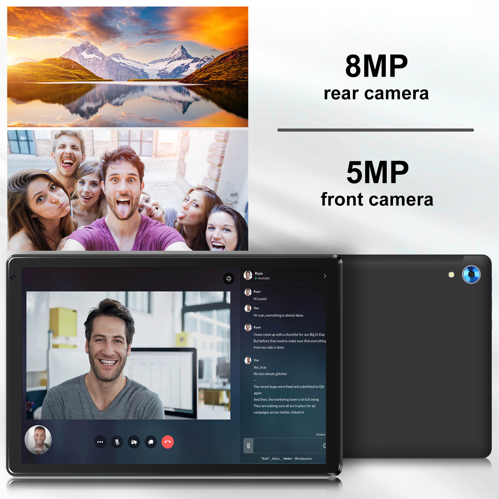 10.1 Inch Android 15 Tablet, Android Tablet, 24 (4+20)GB RAM, 128GB ROM,1TB Expandable, Face lD Unlock, Octa-Core, 5000mAh Battery, 5MP+8MP Dual Cameras, Tablet Only/Tablet with Keyboard,Mouse,Case,Stylus pen, NEWEST Tablet, Christmas gift, Halloween gift, Black