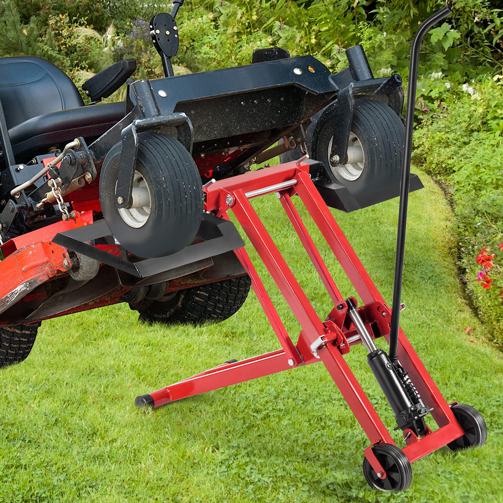 Ride On Lawn Mower Jack Lift, Protective Cap, Hydraulic Maintenance Jack For Lawnmowers, Garden Tractors