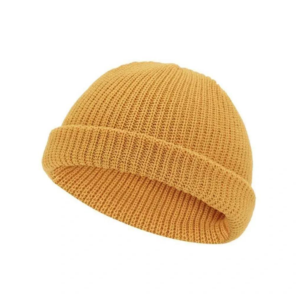 2-Piece Stretchy Soft Cuffed Fisherman Beanie Hat for Men