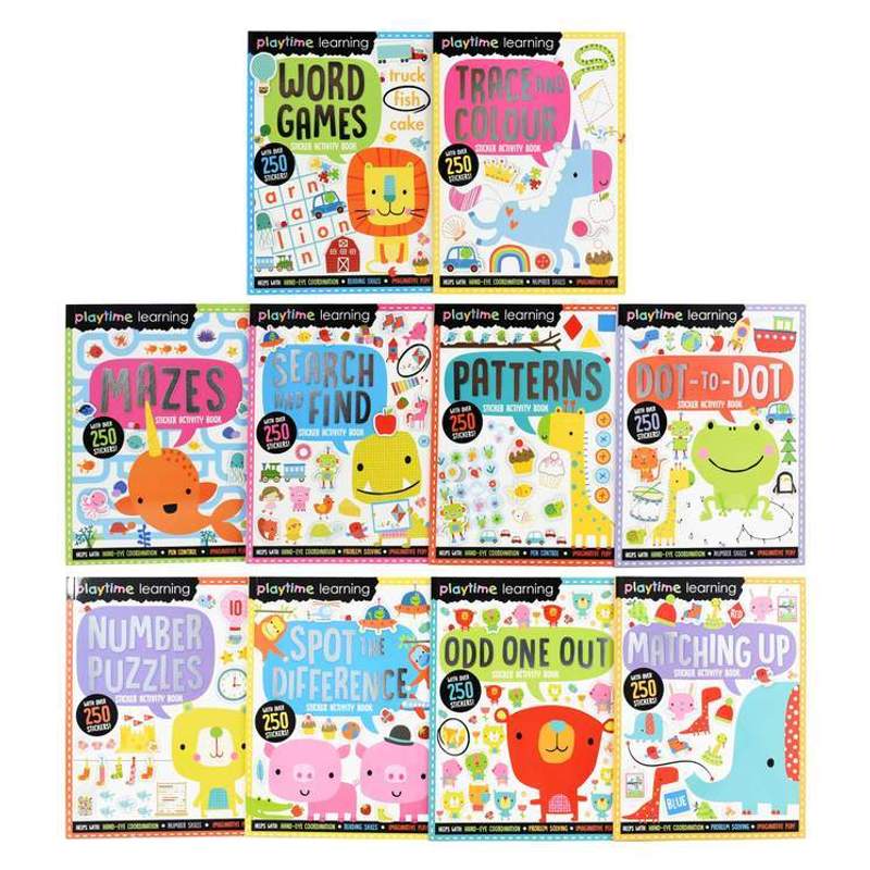 Playtime Learning Sticker Activity 10 Book Collection Set