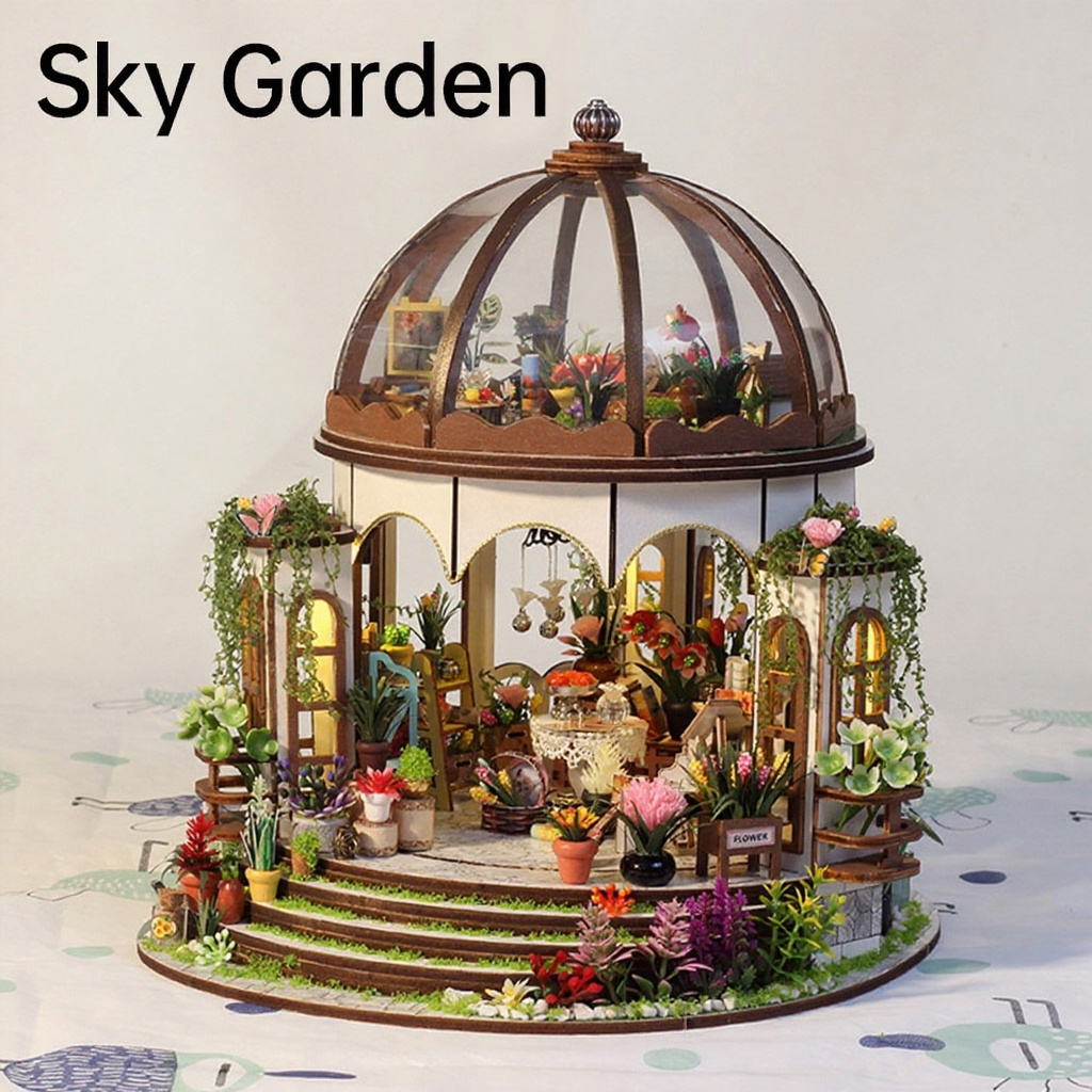 TEMU 3d Puzzle Kit Mini Garden, Diy Mini Dollhouse, Diy Model Garden, Mini Handmade Toys, Suitable For Teenagers' Creative Toys In Bedrooms, Living