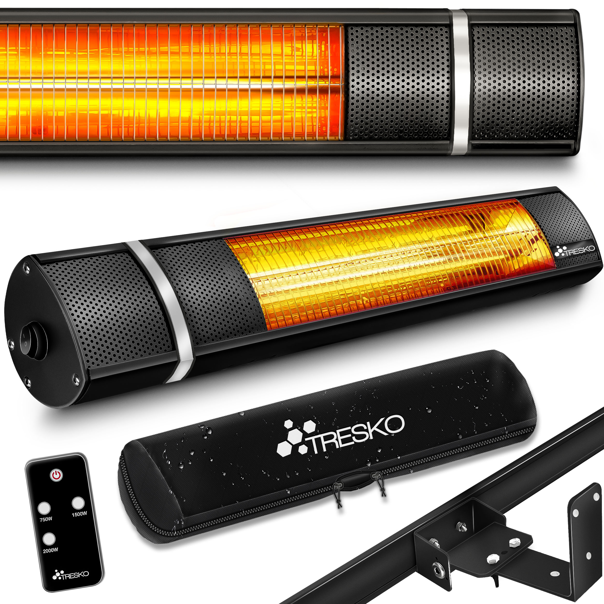 TEMU Tresko 2000w Infrared Heater Wall Patio Heater Heat Radiator