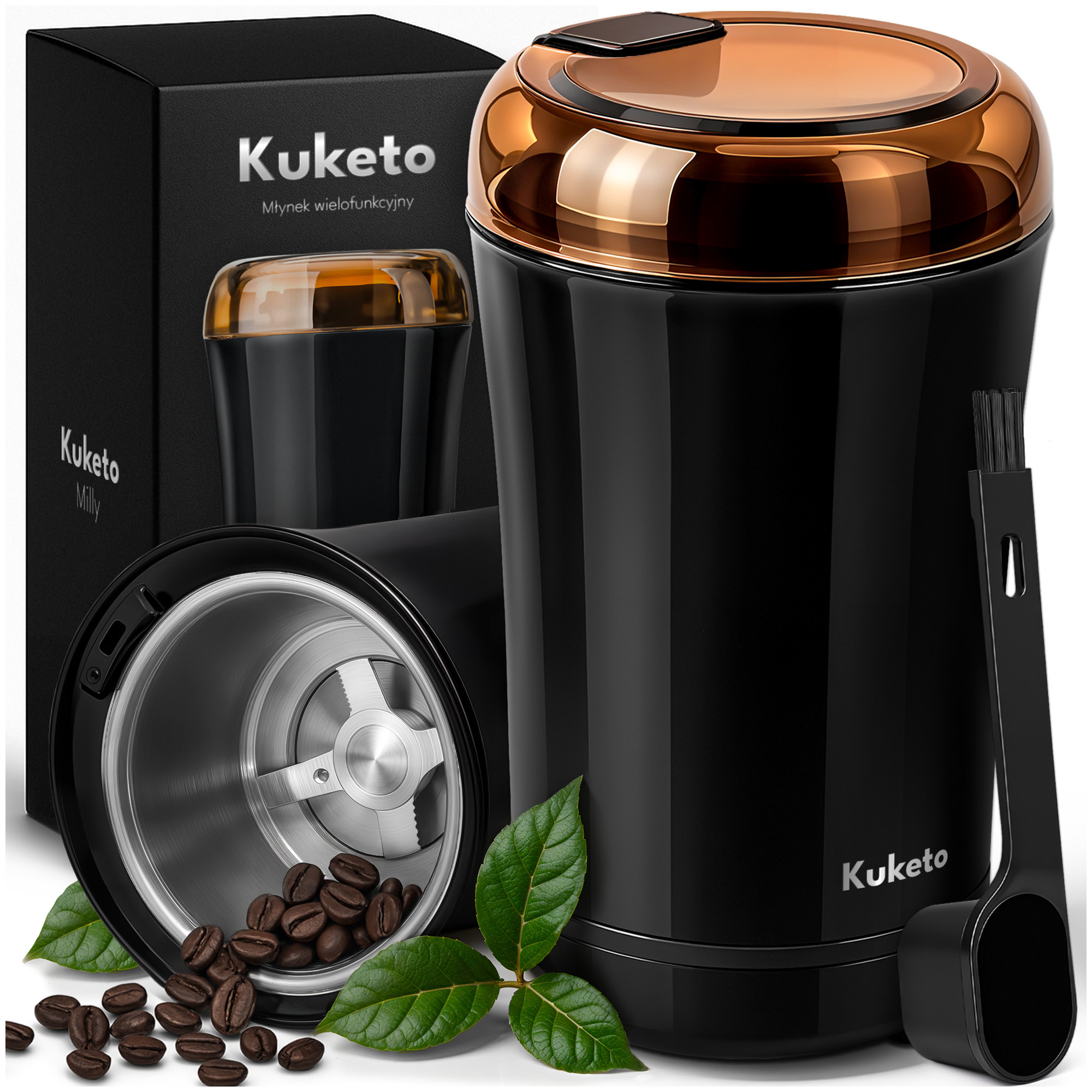 TEMU Electric Coffee Grinder / Coffee Grinder 200w - Universal Electric Grinder For Grinding Whole Coffee Beans, Spices, Grains, Nuts, Seeds, Herbs -