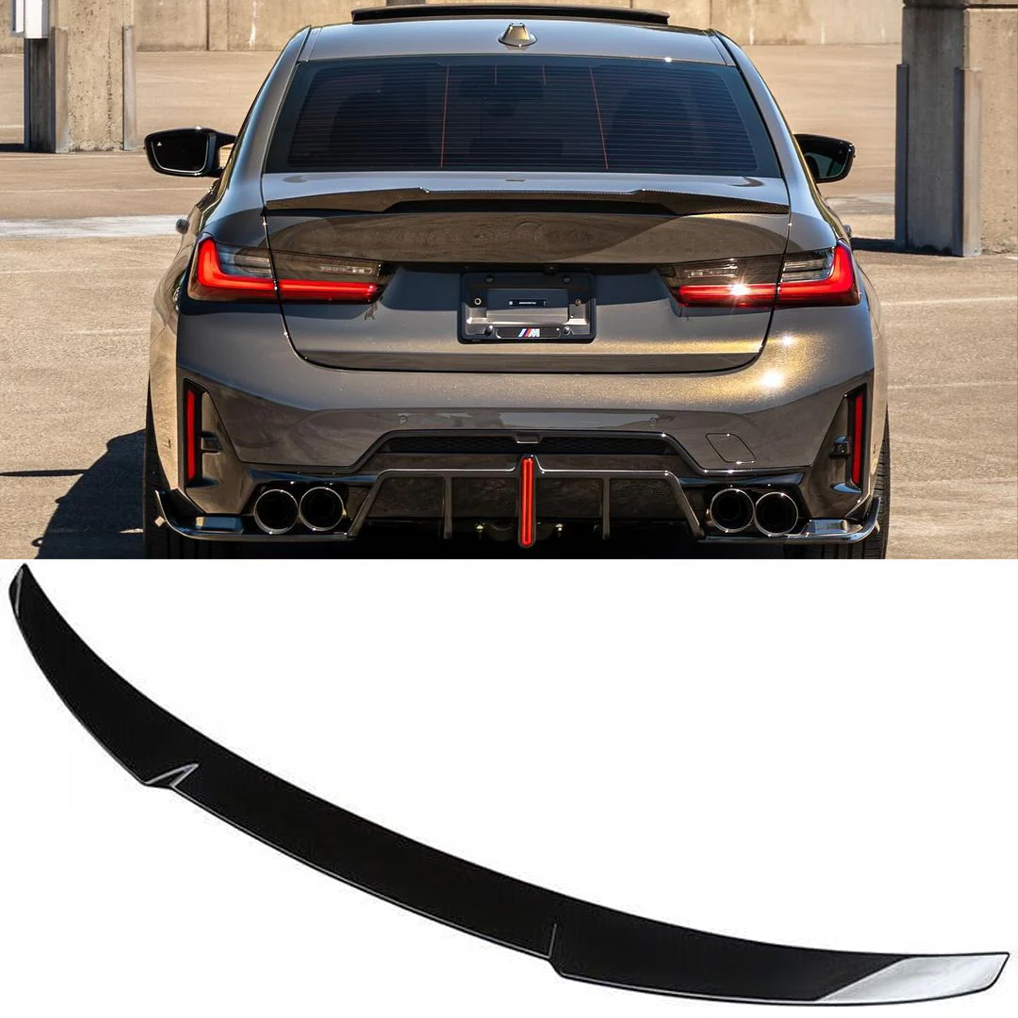 Rear Spoiler For G20 G80 M4 Style 2019-2023 Gloss Abs Plastic Enhances & Style, Car Exterior Upgrade | Dynamic Design | Highquality Spoiler
