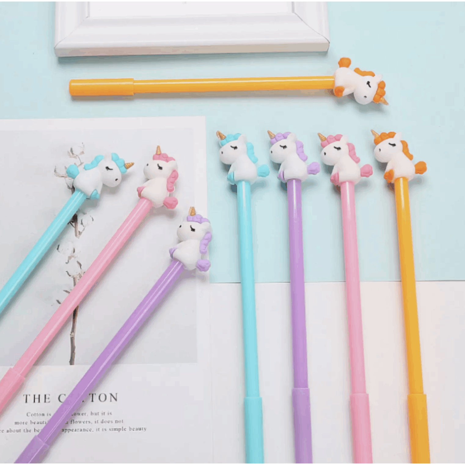 5-10 Pcs Unicorn Fine Point Silicone Pens Set