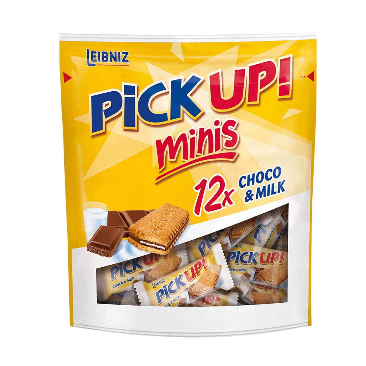 E-shop Leibniz PiCK UP Minis Choco und Milch mit Milchcreme 12 Stück 127g