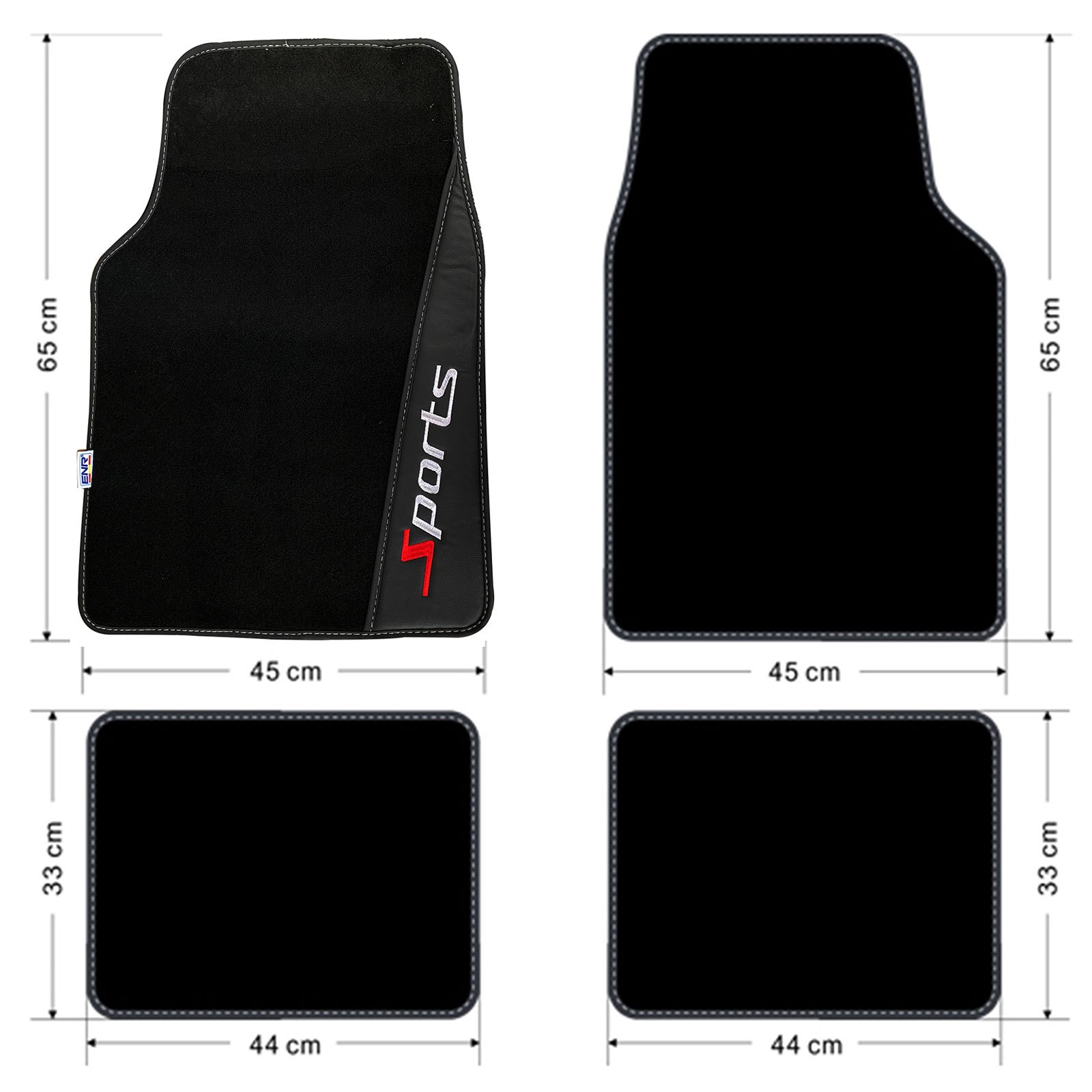 TEMU Alfombra coche,Juego 4 de Alfombrillas Universales para coche, accesorios para el interior,Antideslizantes-4 Piezas