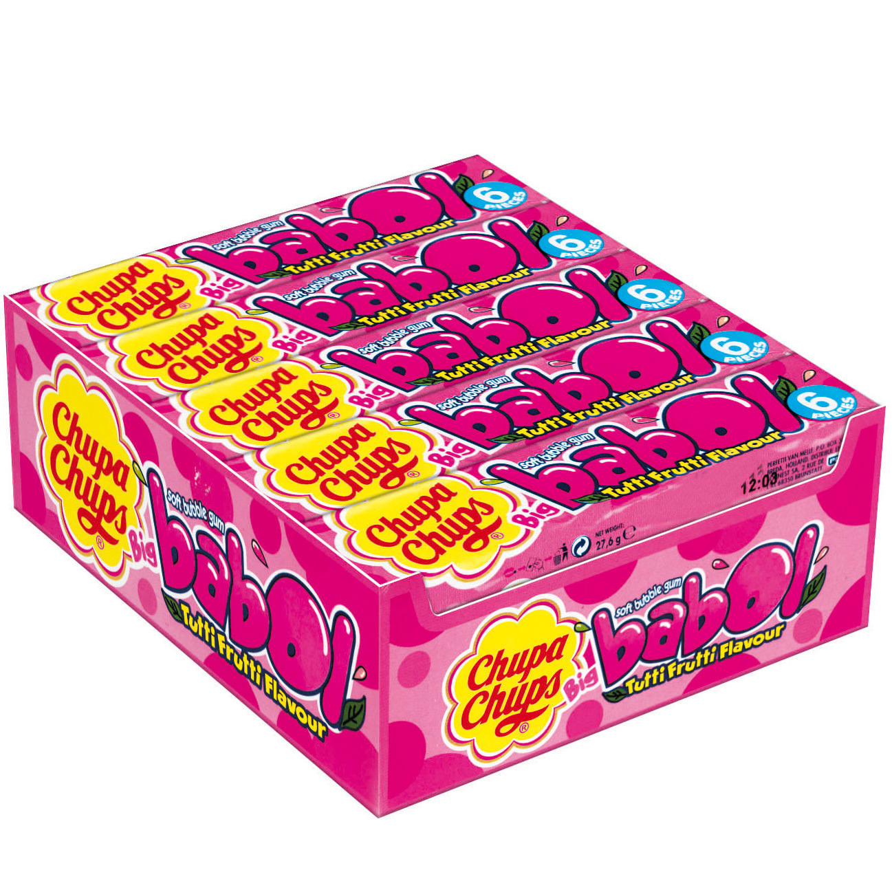 Chupa Chups Big Babol Tutti Frutti 20x 6-pack (20 X 27g, 6g)
