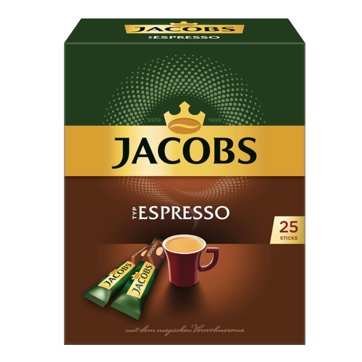 E-shop Jacobs Espresso löslicher Kaffee 20 Sticks 1.8g pro Packung 36g