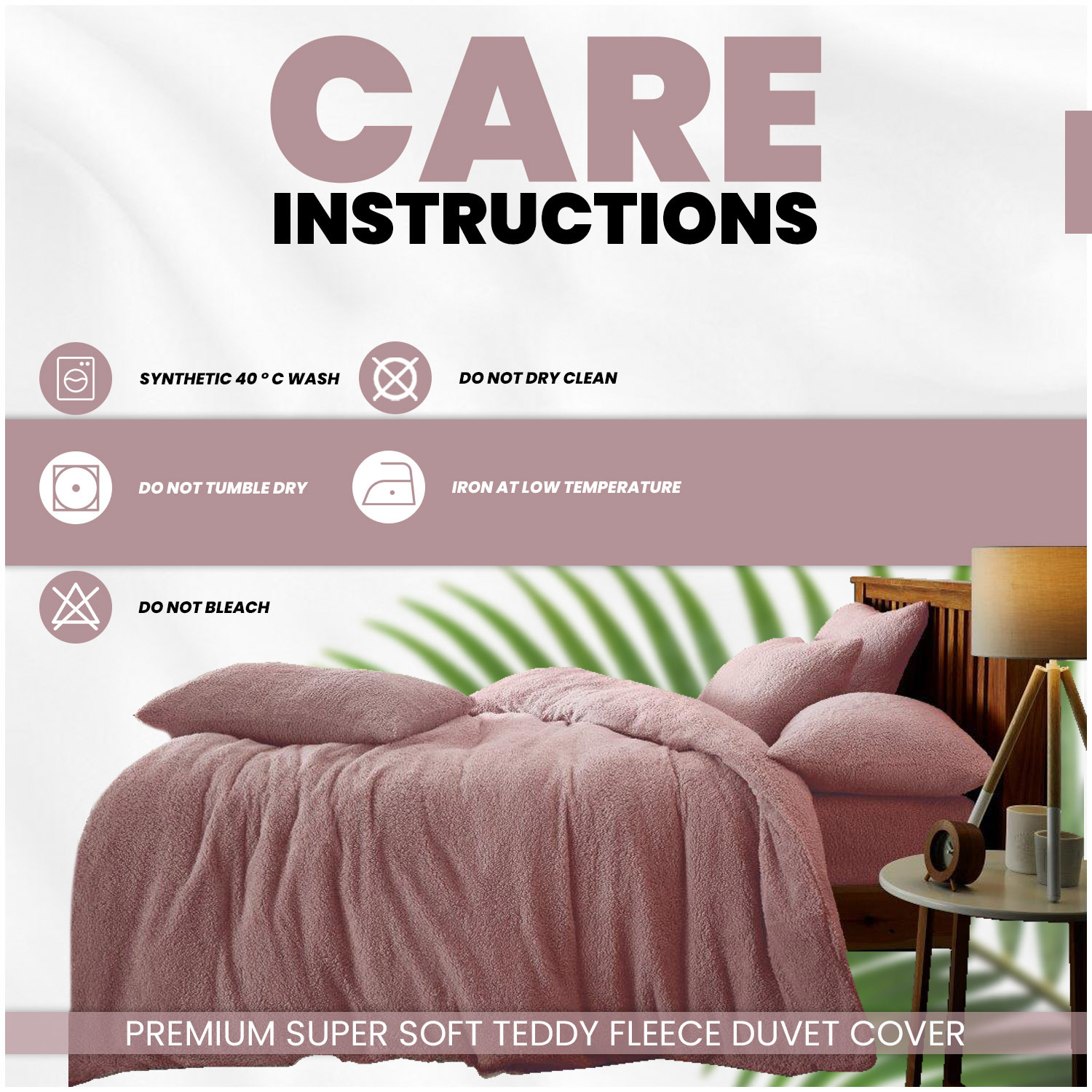 Teddy Bear Fleece Duvet Cover Set | Single Double King Size Bedding | Super Soft Plush Quilt Cover with Pillowcases | Warm Cosy Thermal Fluffy Set for Cold Nights | Easy Care & Durable Comfort | Luxury Teddy Fleece Bed Cover for Bedroom Warmth & Style | Fast Dispatch | Local Warehouse