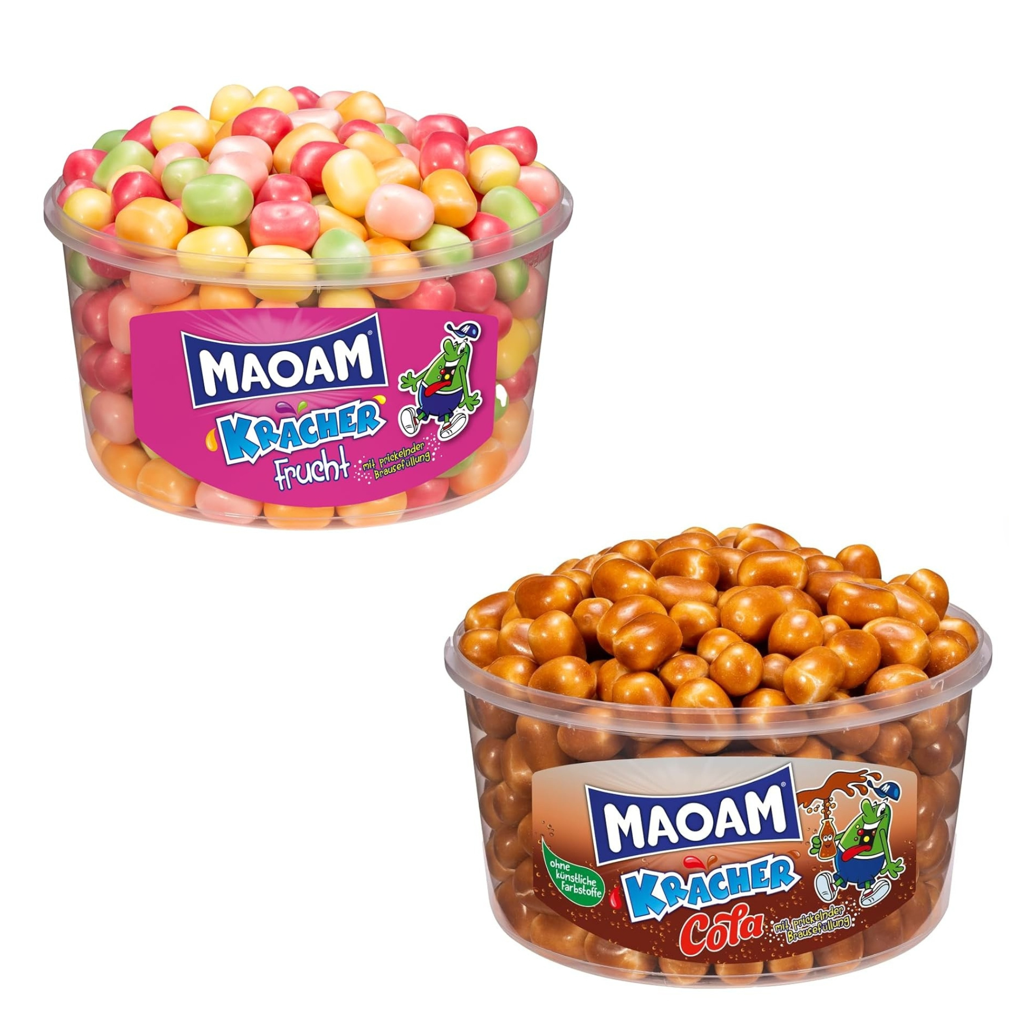 E-shop Haribo Maoam Kracher Mischpaket 1x Frucht 1,2kg + 1x Cola 1,2kg | Gesamtinhalt 2,4kg | Als Set für Freunde Party oder Büro Kinder Geburtstag