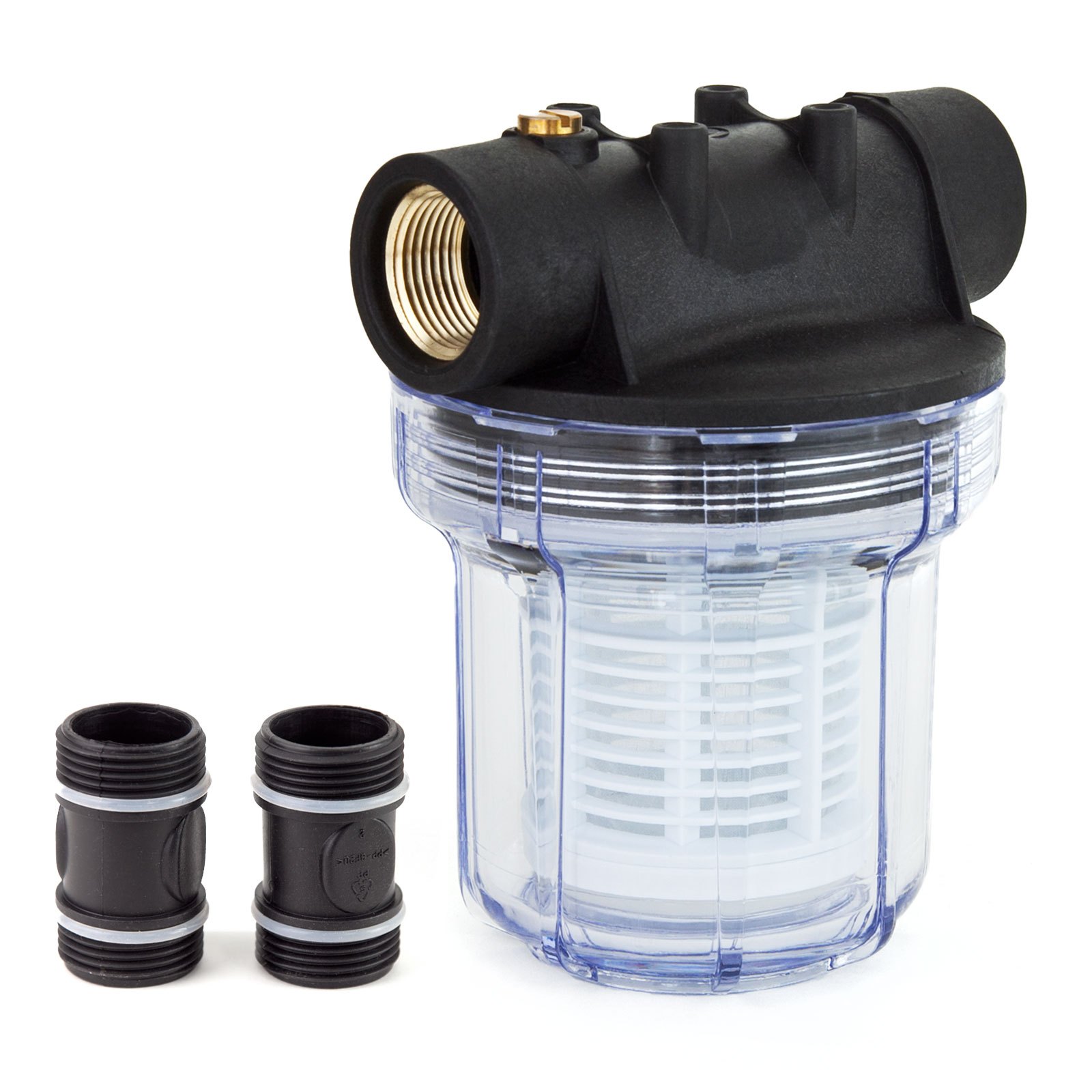 Pre-filter For Domestic And Garden Pumps, With Filter Insert, Space- Design, 1" Ig And 2x 1" Ag Adapter, 5., 3000 L/h, Filter Pump Sand Filter Dirt Filter Water Filter Filter Insert.