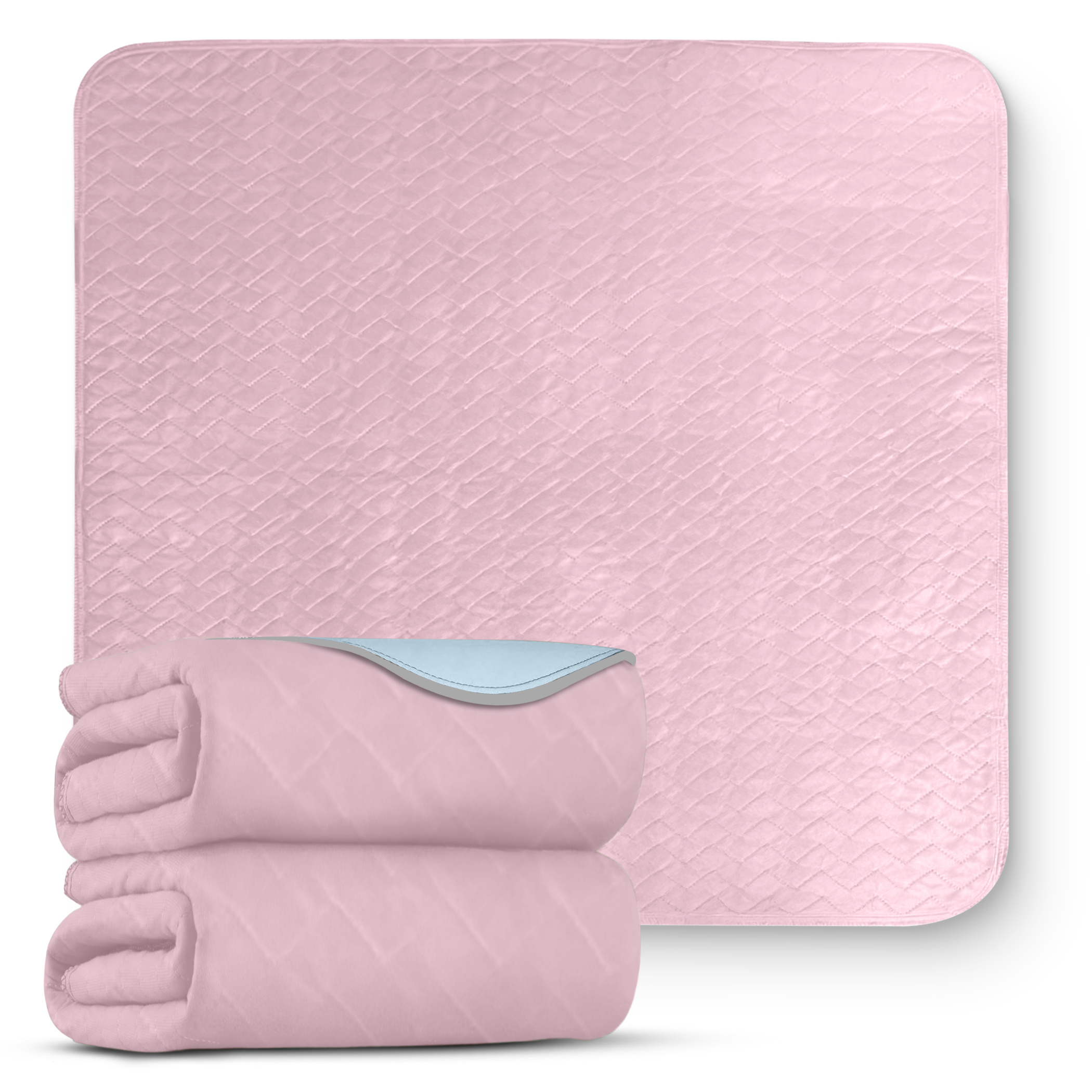 TEMU 2 X Washable Bed Pads Pink | 85 X 90 Cm | Bed Sheets | Suitable For Single Bed | Reusable | (1 Pack Of 2)