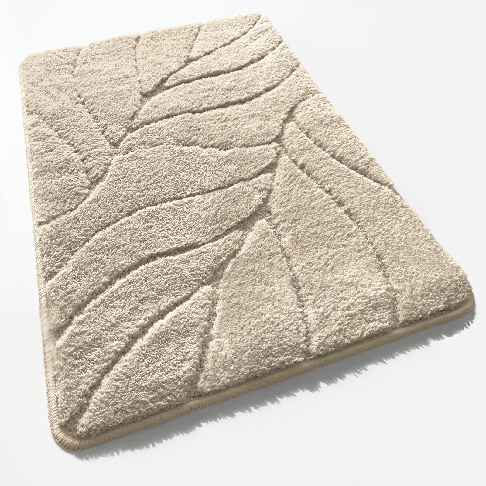 Image of Soft Microfiber Bath Mat Pattern With Non-slip Tpe Backing