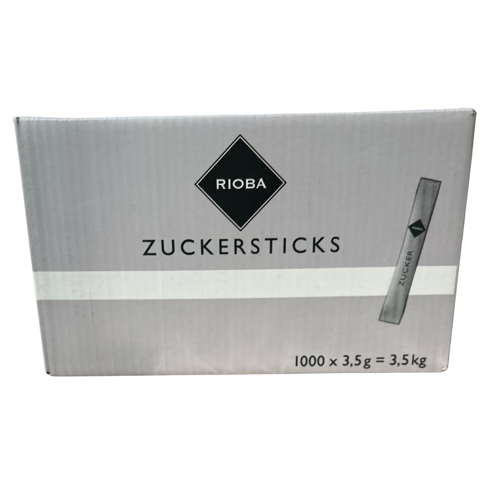 Rioba White Sugar Sugarsticks Zuckersticks In A Practical 1000pcs Carton For The Office, Party Or Gastronomy, Individually Clean And Hygienically Packed.