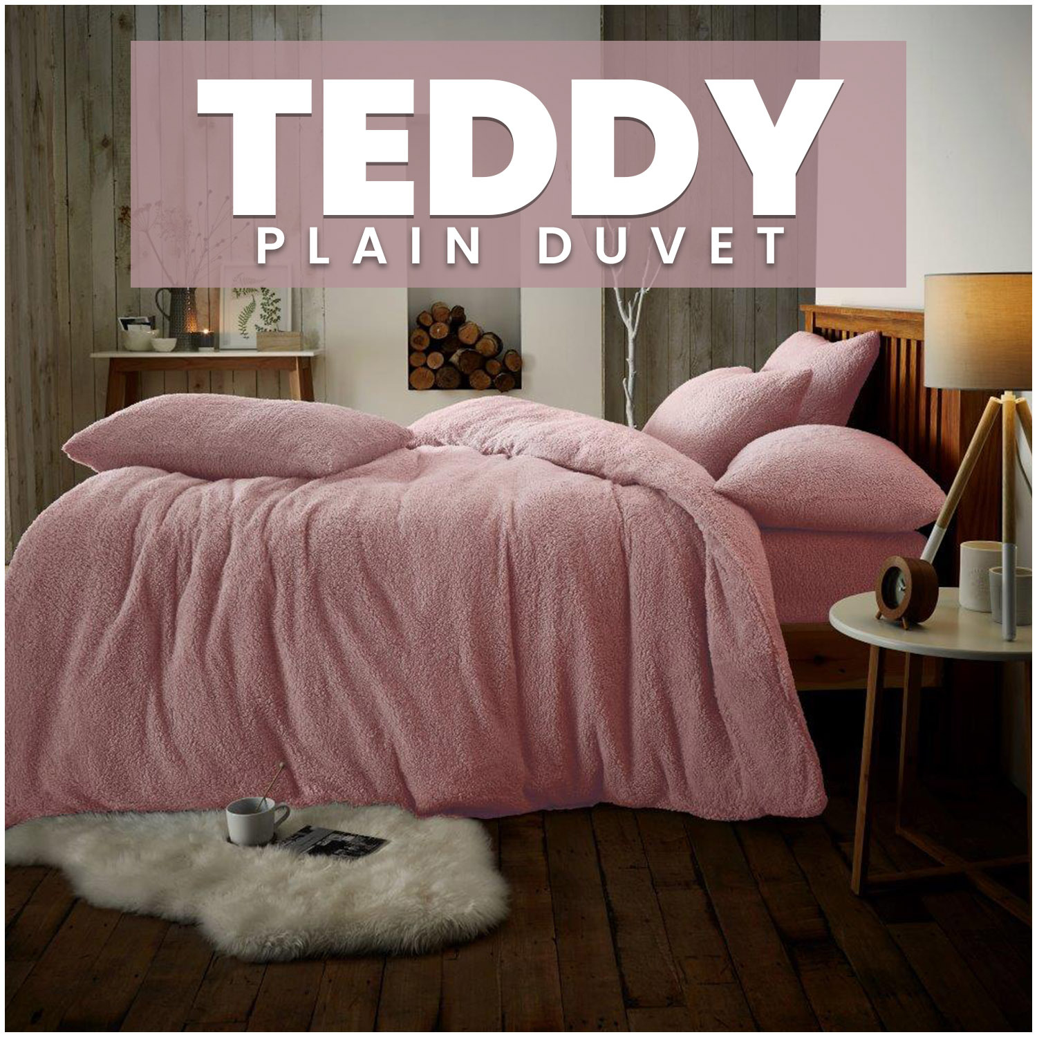 Teddy Bear Fleece Duvet Cover Set | Single Double King Size Bedding | Super Soft Plush Quilt Cover with Pillowcases | Warm Cosy Thermal Fluffy Set for Cold Nights | Easy Care & Durable Comfort | Luxury Teddy Fleece Bed Cover for Bedroom Warmth & Style | Fast Dispatch | Local Warehouse