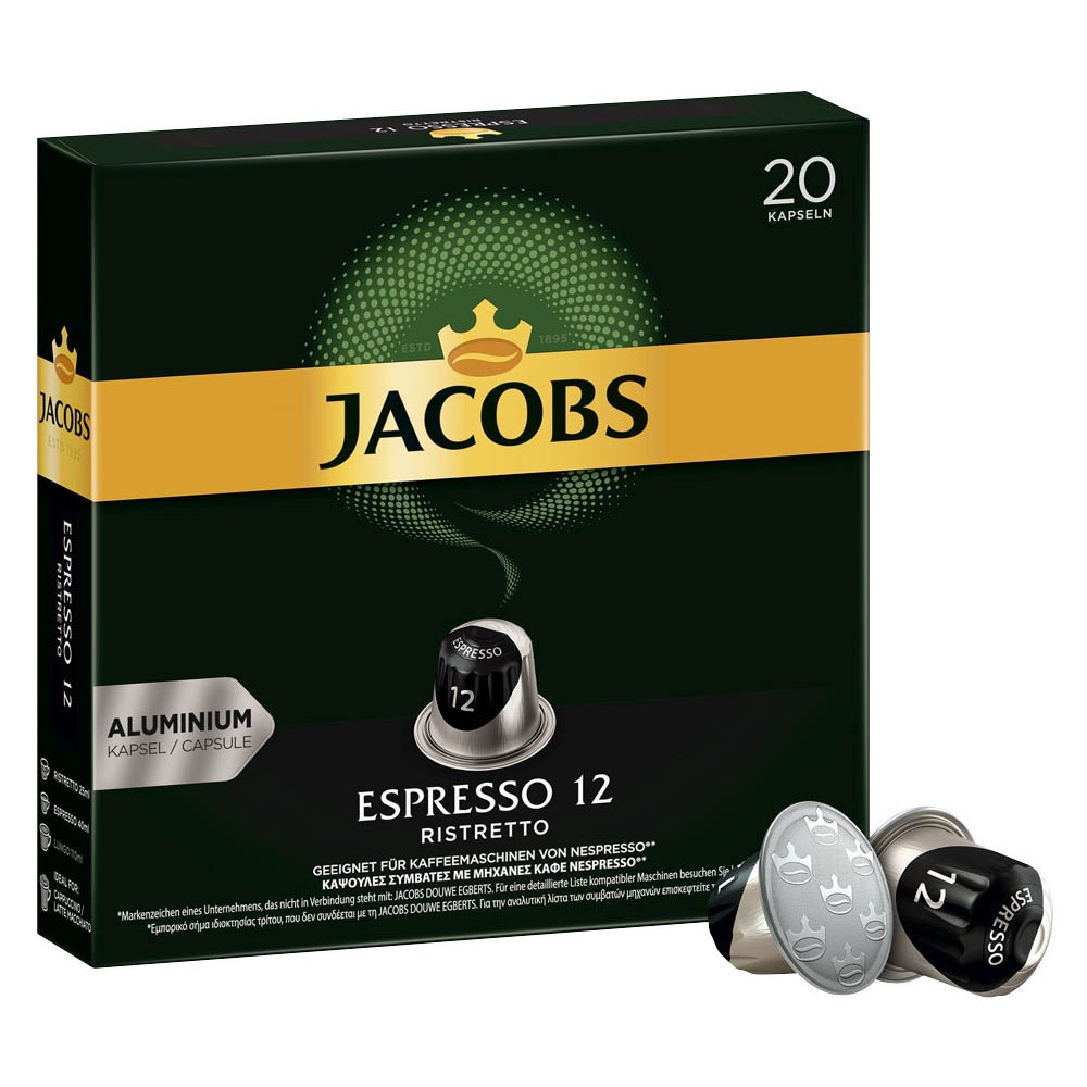 Jacobs Capsules Espresso - 12 Capsules, 20 Portions Per Pack, 104g
