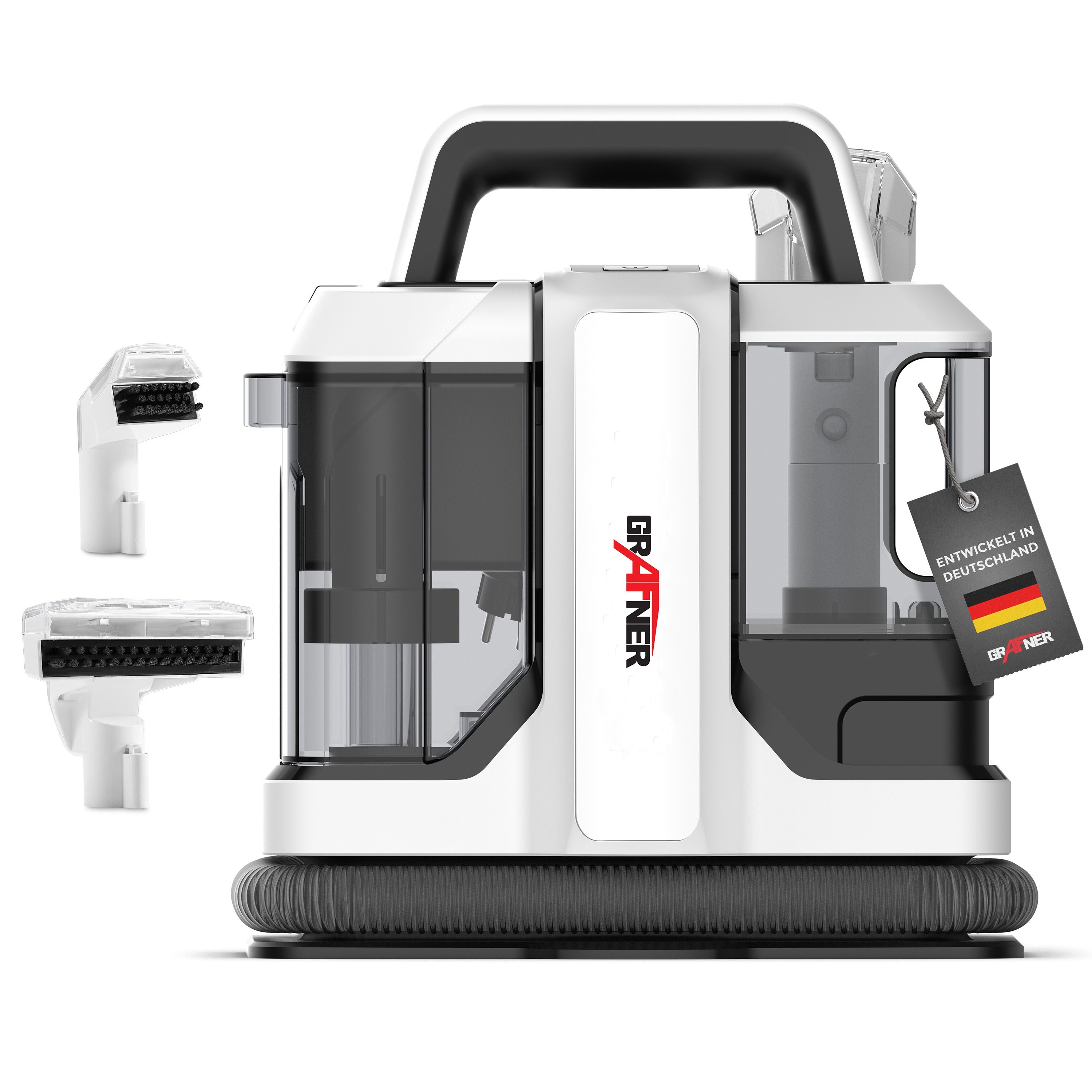E-shop Waschsauger mit Dual-Tank und 2 Bürsten, Fleckenreiniger für Teppiche, Treppen, Polster, Auto, für große Flächen und hartnäckige Flecken,