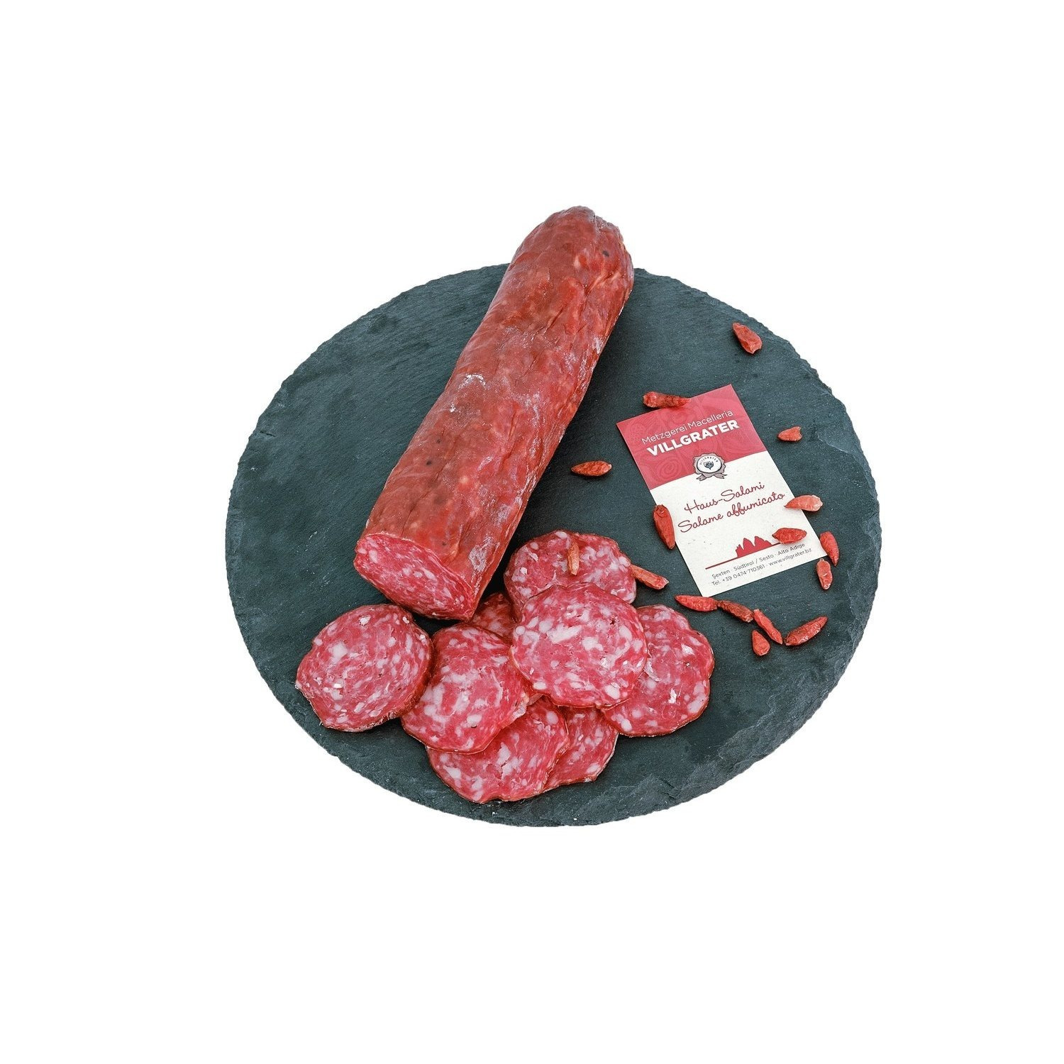 Smoked Pustertaler Salami Villgrater Whole Approx. 1.1 Kg.