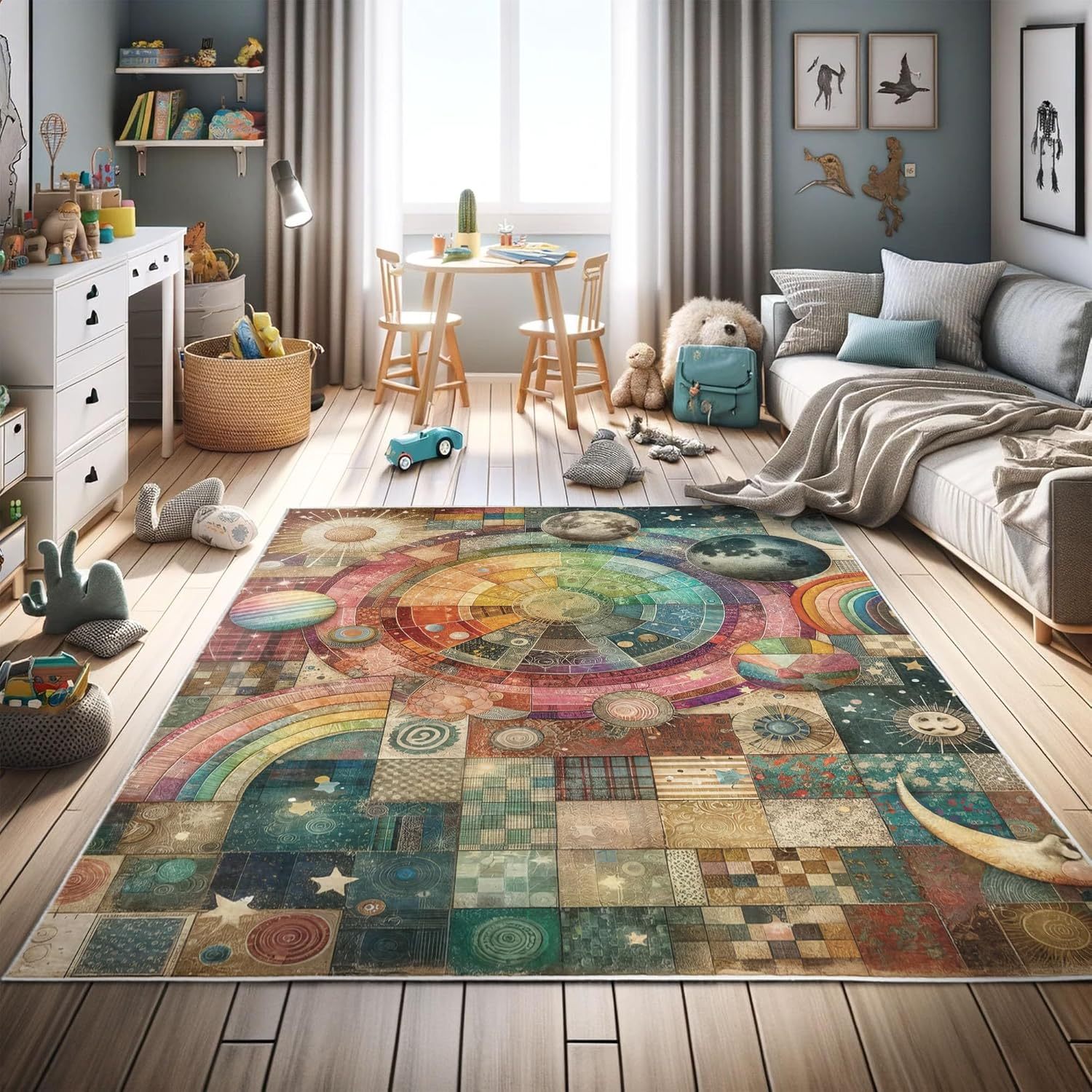 Decorative Carpet With , Long-, Machine Flat Woven