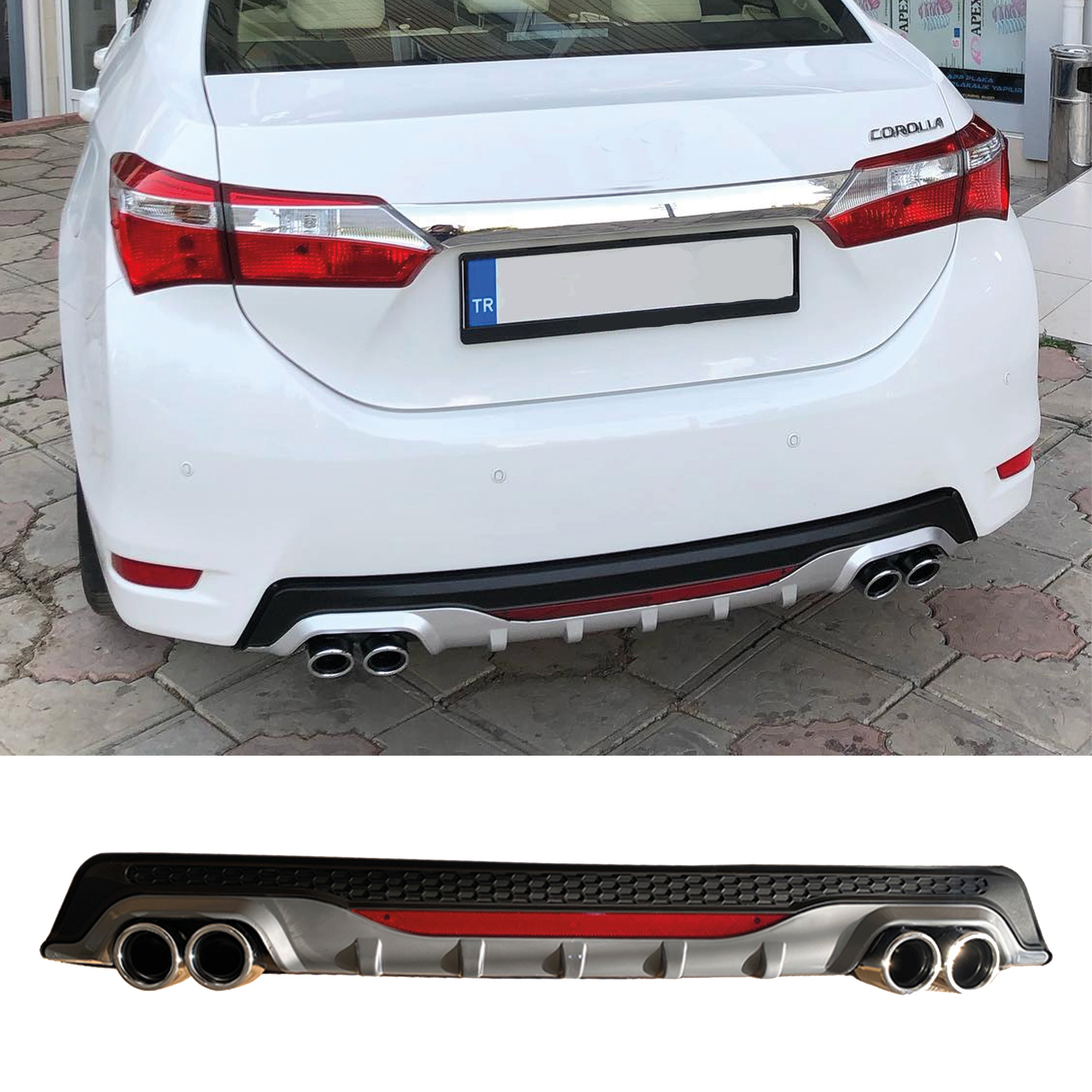 Rear Diffuser For 122x12x12 Model Co Type Ro Universal Car Styling Diffuser Rear Body Kit Spoiler Bumper Lip Splitter