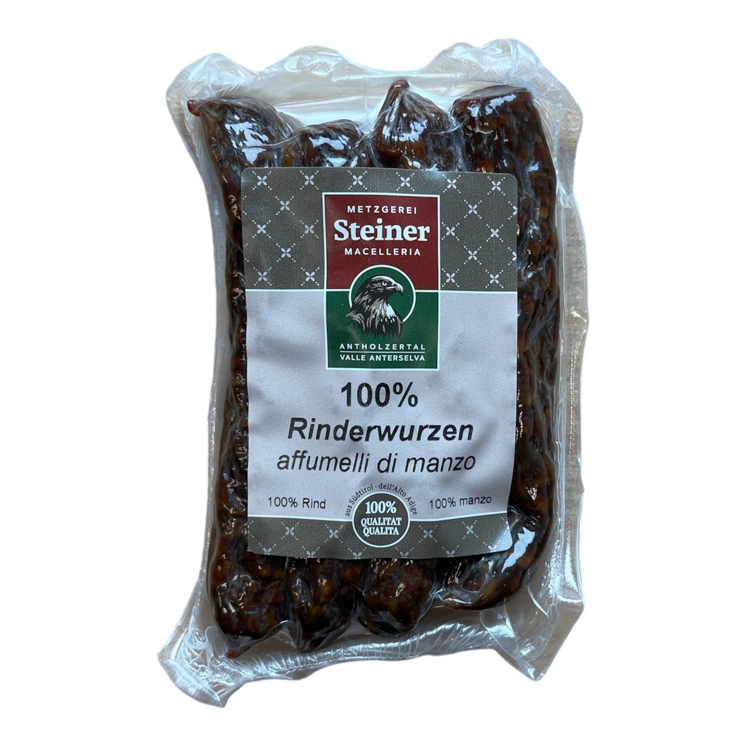Brick-shaped Beef Sausages Steiner 4pcs - Approx. 125 Gr.