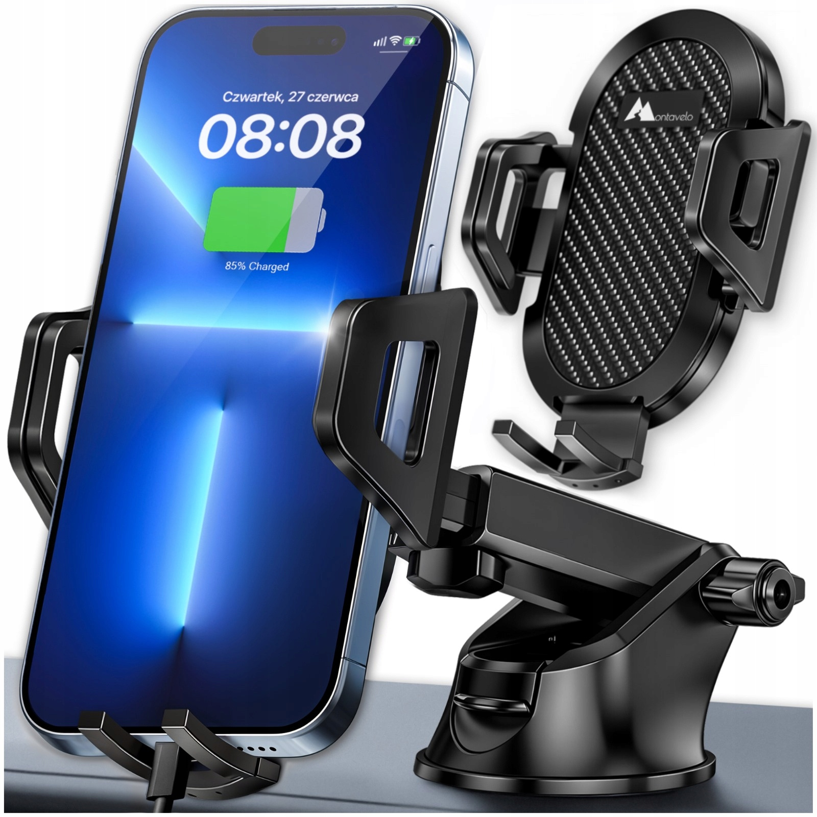 Kuketo - Universal Car Phone Holder, Strong 360° Rotatable Gravity Magnetic Dashboard Mount, Adjustable For Smartphones, Car Accessories, Stable Shockproof Holder