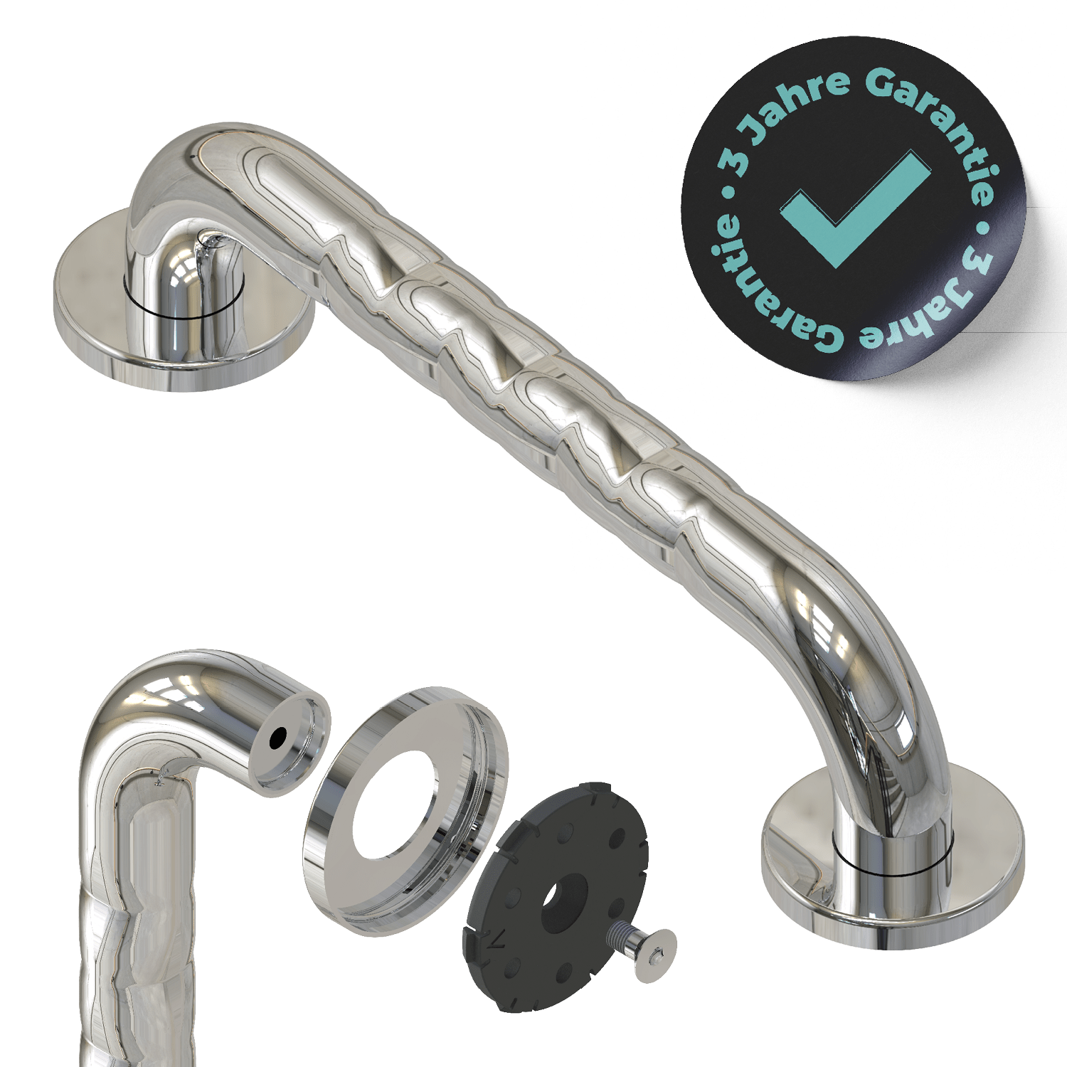 Shower Handle For Seniors, Non-slip & Stable, Bath Handle Grab Bar For Wall Mounting - Handles For Shower, Bath Or Bathtub