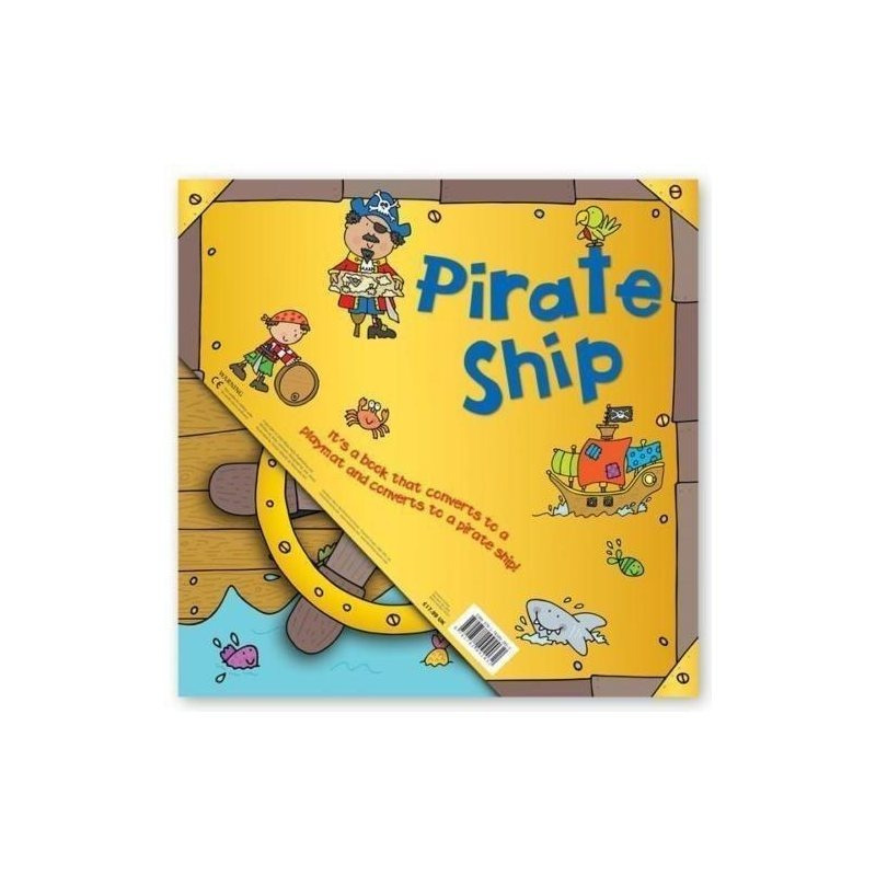 TEMU Convertible Pirate Ship By Amy Johnson – Great Value Sit-in Pirate Ship, Interactive Playmat & Fun Storybook – Ages 2+ – Board Book
