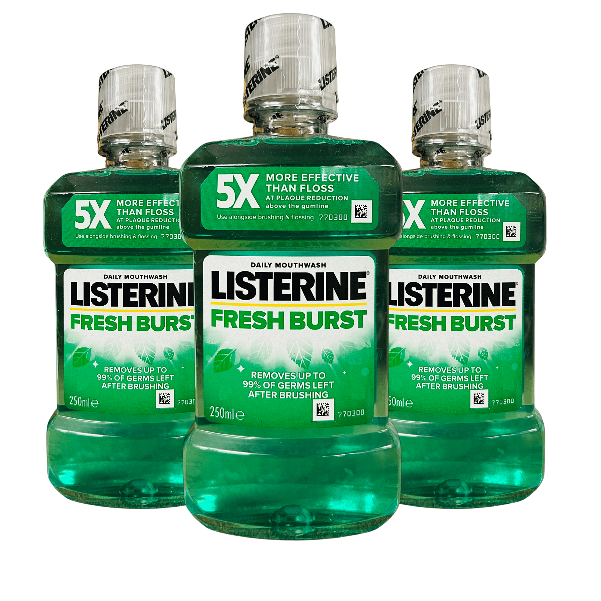 TEMU Listerine Mouthwash, Removes Up To 99% Of , Long- Breath, 250ml X 3 Pack