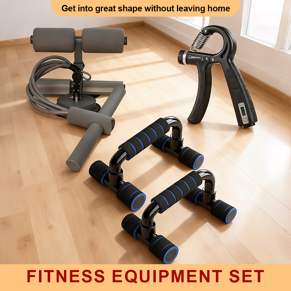 TEMU Dispositivo di per + supporto per flessioni + pinza per conteggio, set di attrezzature per il fitness, per l'allenamento dei curl in vita, da