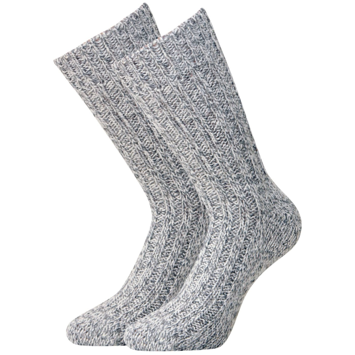 Image of 4 Pairs Of Stockings, Wool Socks, Knee-high Socks, Winter Stockings, Knitted Socks, Warm Socks, Grey Marled, For , Sizes 35-38, 39-42 And 47-50 Kb Socks