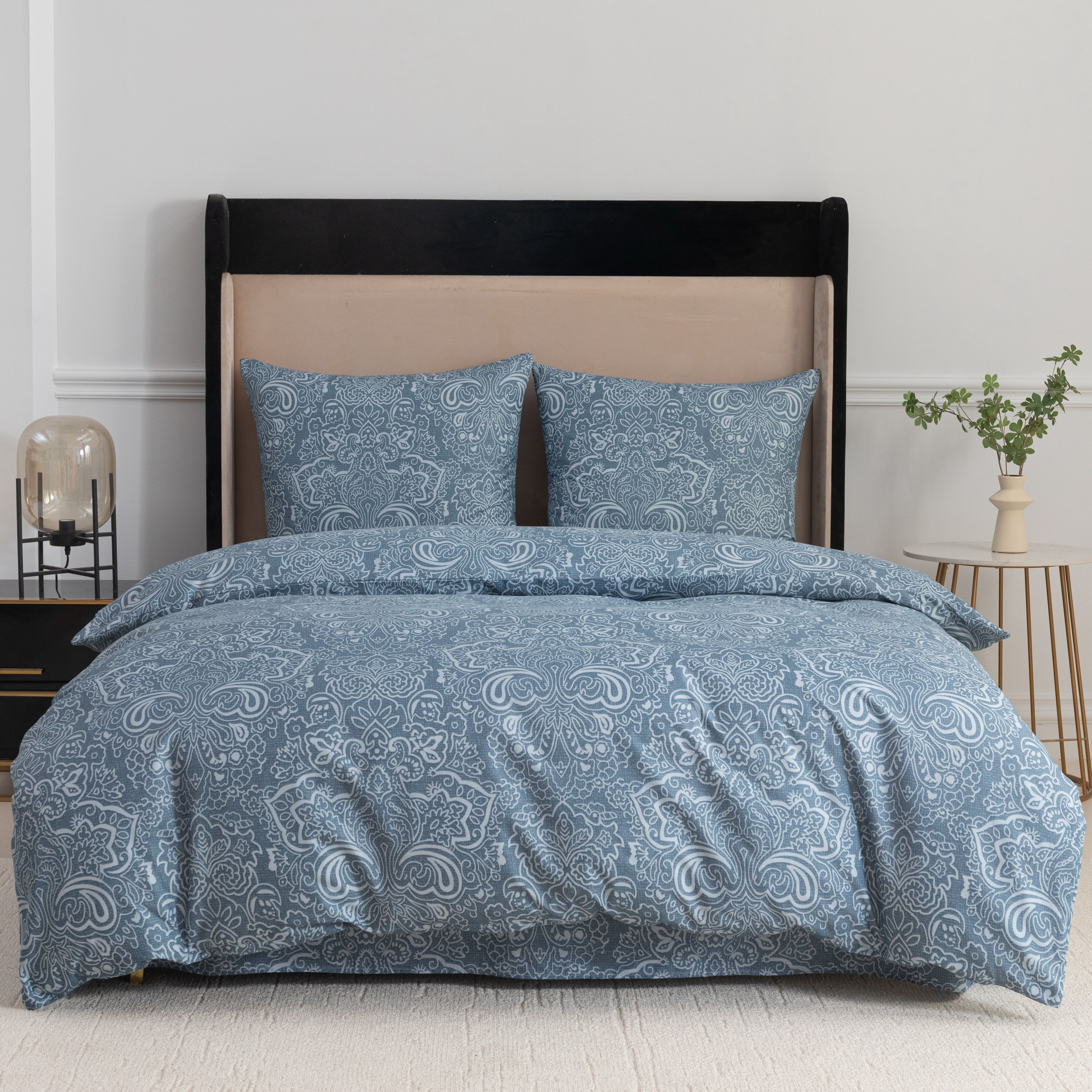 TEMU Ensemble de literie élégant dans une couleur tendance qui va révolutionner votre chambre ! : 1 housse de couette + 2 taies d'oreiller (