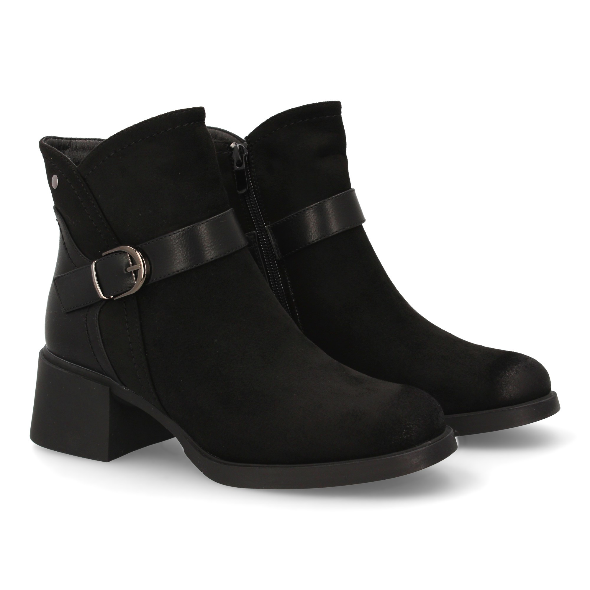 Image of Women's Boot With And Side Detail. Wide Heel Provides Stability , Ideal For Fall/winter. Zipper Closure