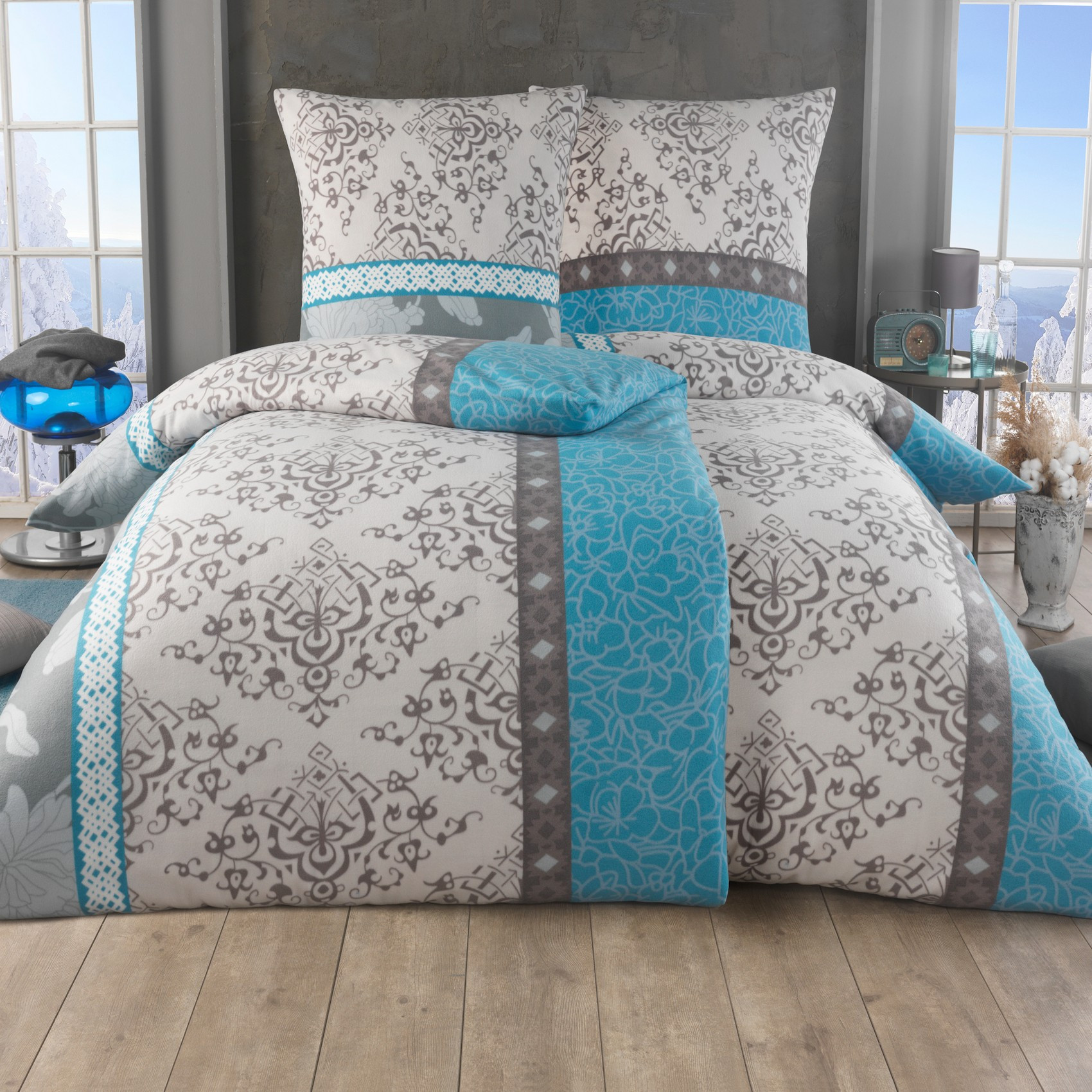 4-piece Thermal Fleece Set: 2x Bed Sheets 135x200 Cm & 2x Pillowcases 80x80 Cm, Extra Plush Soft Warm Bed Cover, Cozy Winter Duvet, Bedding