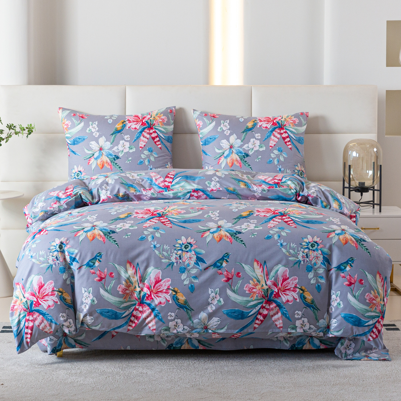 TEMU Ensemble de Literie Élégant dans une Couleur Tendance pour Transformer Votre Chambre ! : 1 Housse de Couette + 2 Taies d'Oreiller ( Garnissage).