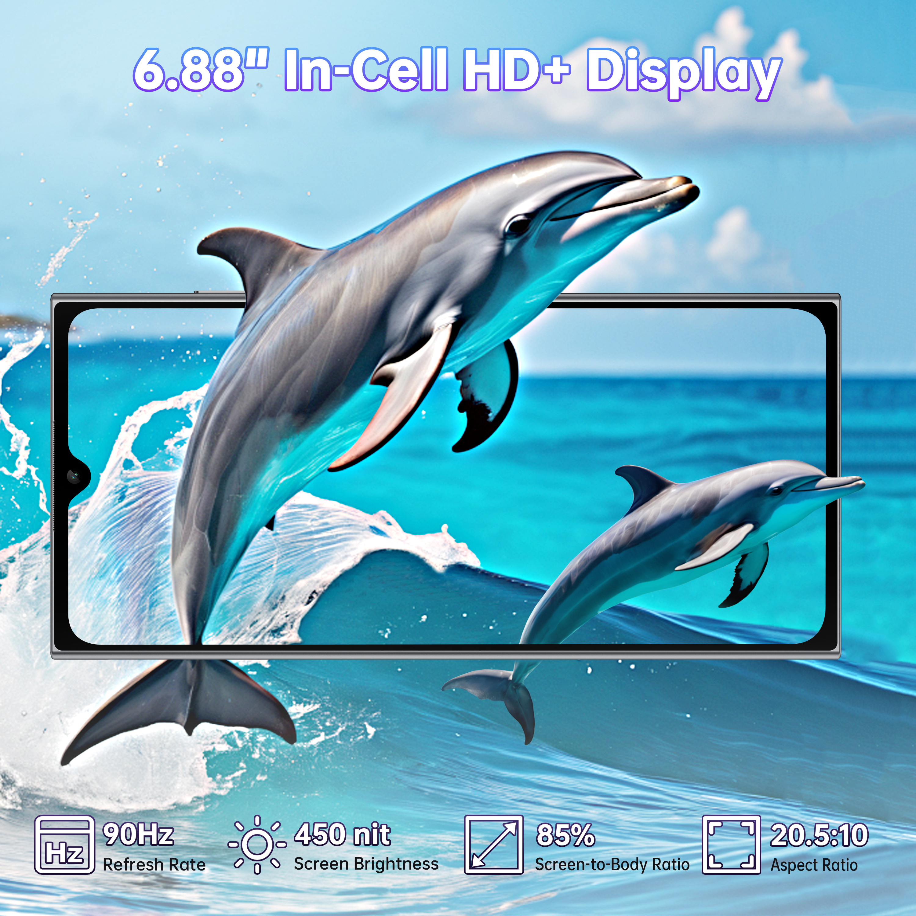 OUKITEL C61 Pro Android 15 Mobile Phones - 6.88