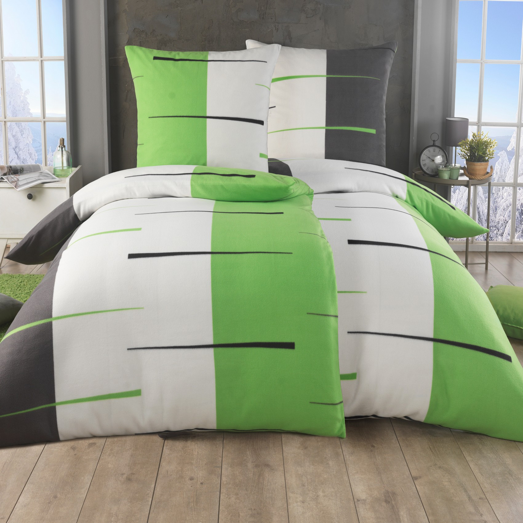 4-piece Thermal Fleece Set: 2x Bed Sheets 135x200 Cm & 2x Pillowcases 80x80 Cm, Extra Plush Soft Warm Bed Cover, Cozy Winter Duvet, Bedding