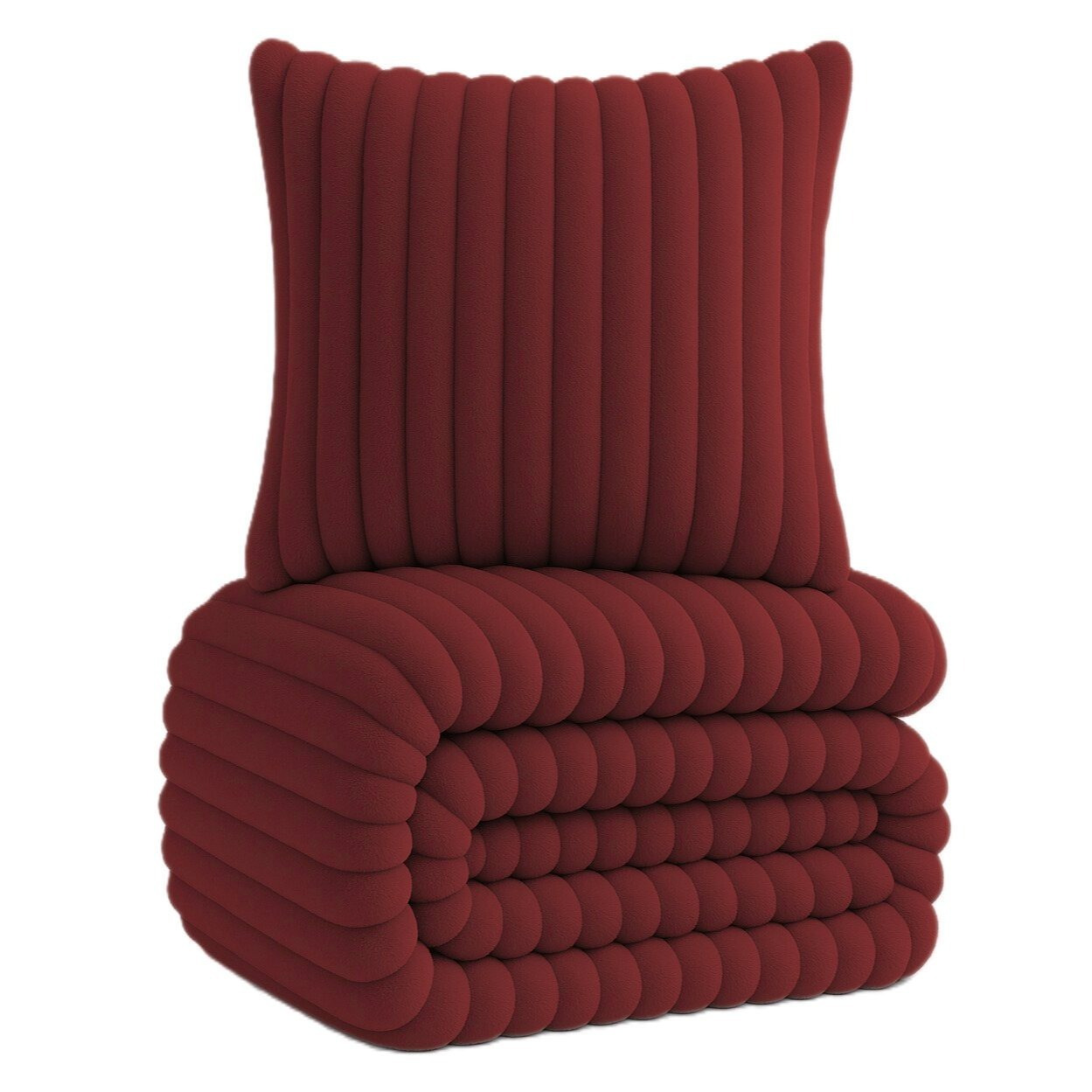 Image of Winter Bedding 135x200 Cm / 155x220 Cm / 200x200 Cm / 200x220 Cm Cord Optic Teddy Plush Cuddly Fluffy Soft Warm Coral Fleece Flannel Pillowcase 80x80 Cm With Zipper.