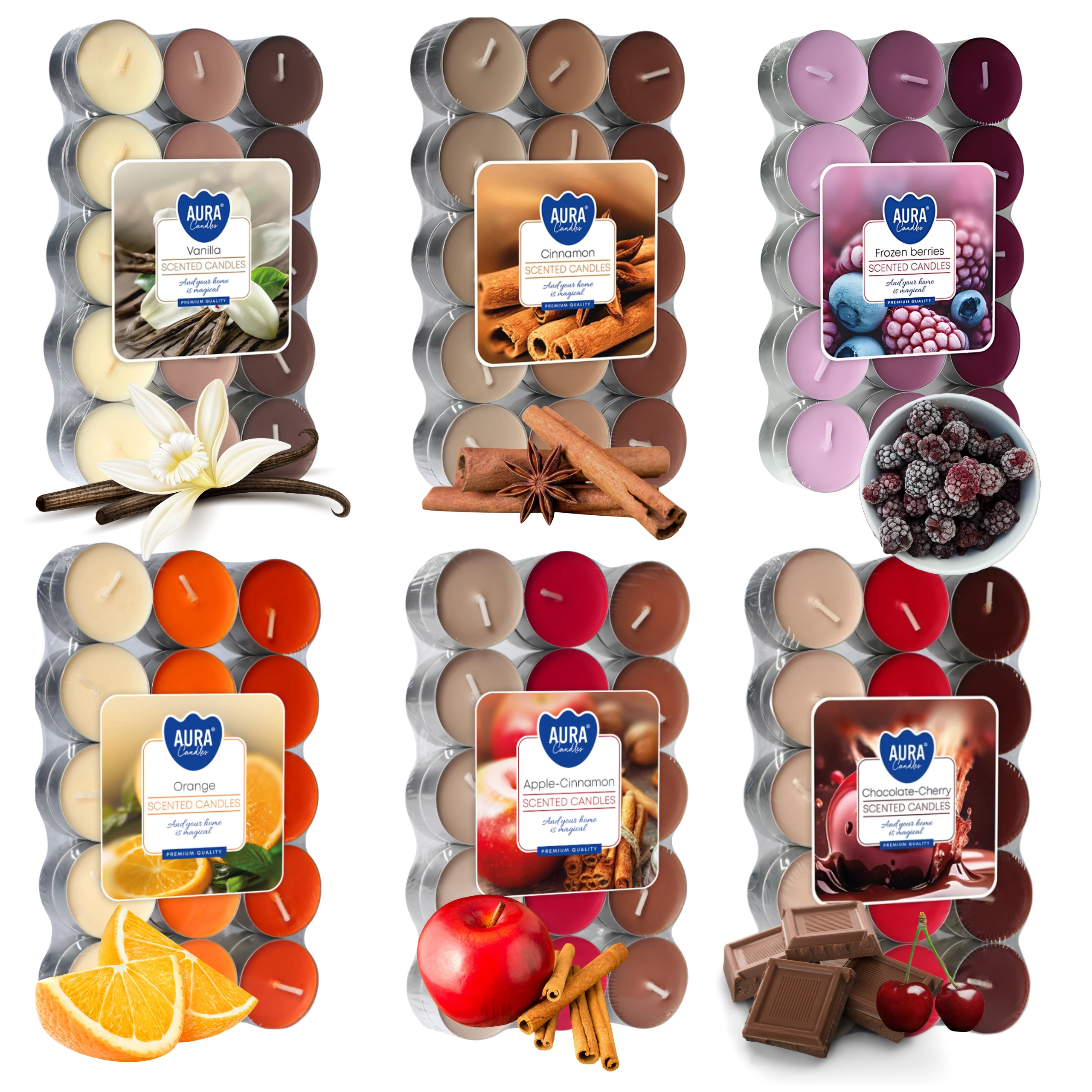TEMU Scented Tealight Warmers Tealight Candle 180pcs Candle Set Autumn And Winter Fragrances Christmas Composition