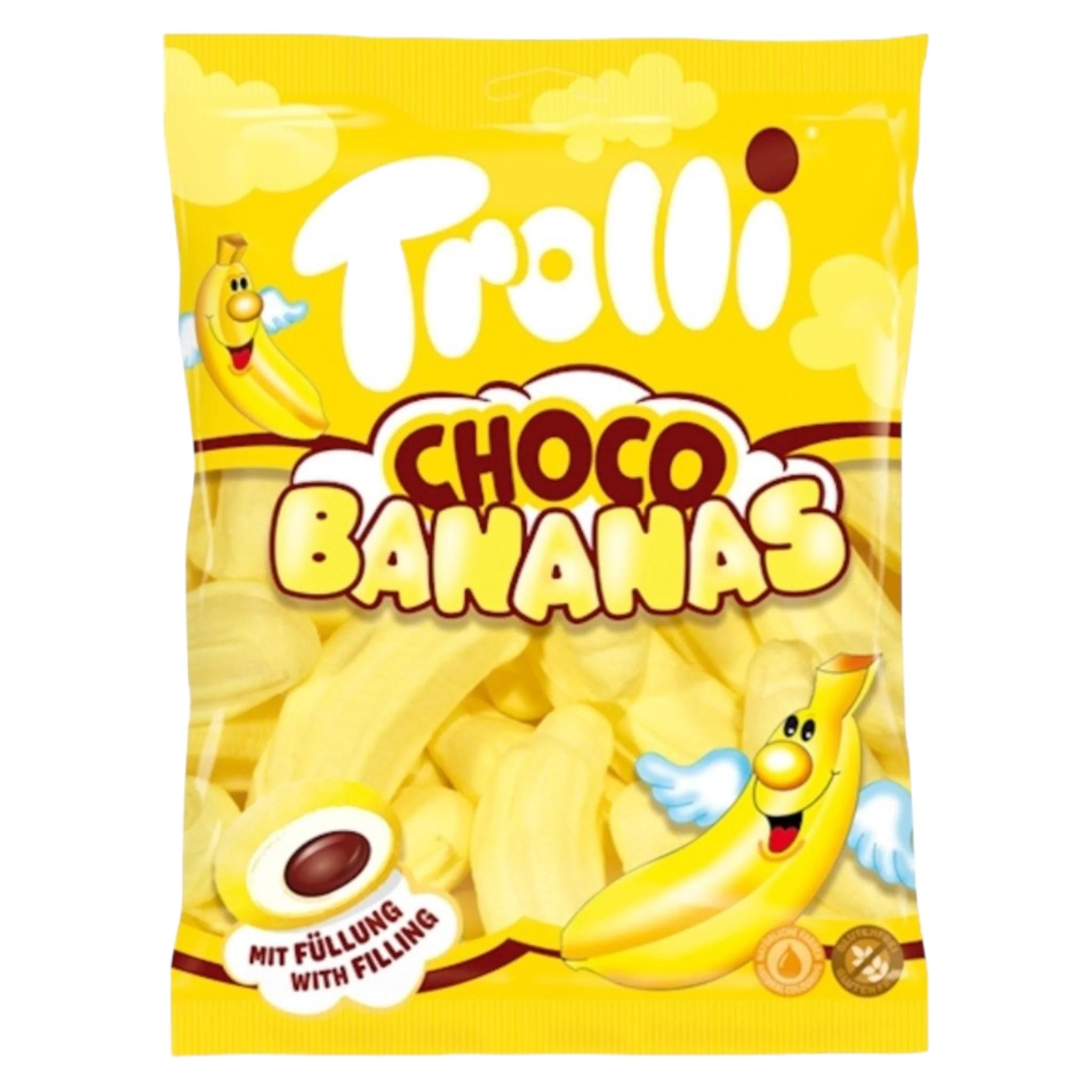 TEMU Trolli Choco Bananas – Banana Foam Sweets With Chocolate Centre – 150g Bag