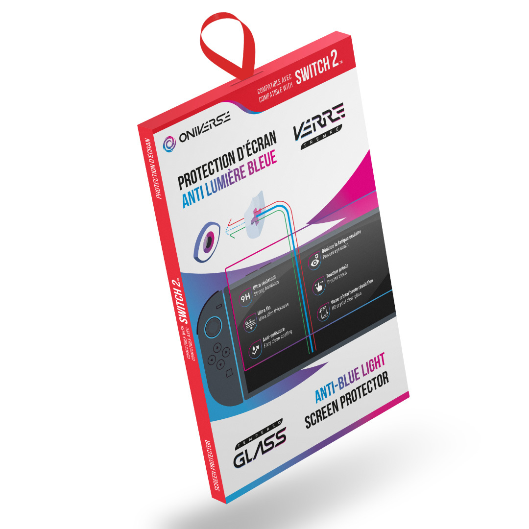 Switch 2 Screen Protector - Oniverse Tempered Glass Anti-blue Light