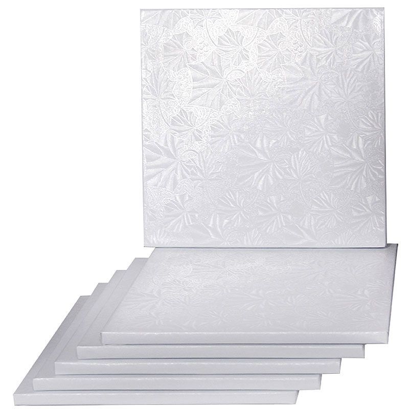 TEMU 5pcs White Square Cake Coasters, Cake Boards, Cake Base, Height 12 Mm