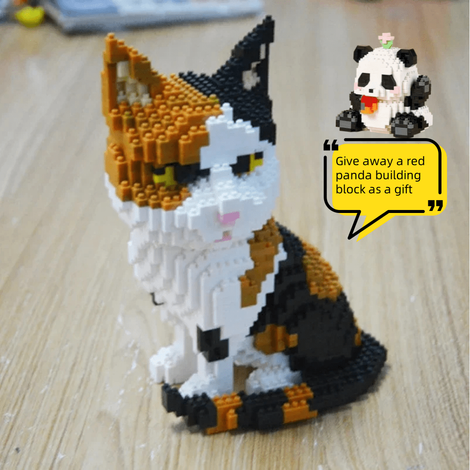 TEMU Cat Mini Building Blocks Cute Animal Set Gift Bag,1300 Pieces Miniature Building Blocks Toys Diy Adult 3d Building Blocks Set, Boys Girls