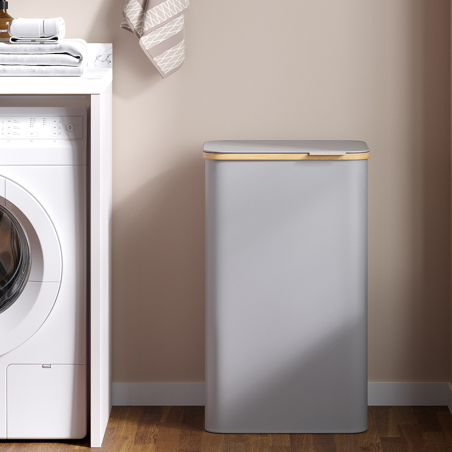 Laundry Basket, Laundry Collector With Lid, 90 L, Removable Laundry Bag, Oxford Fabric, Foldable