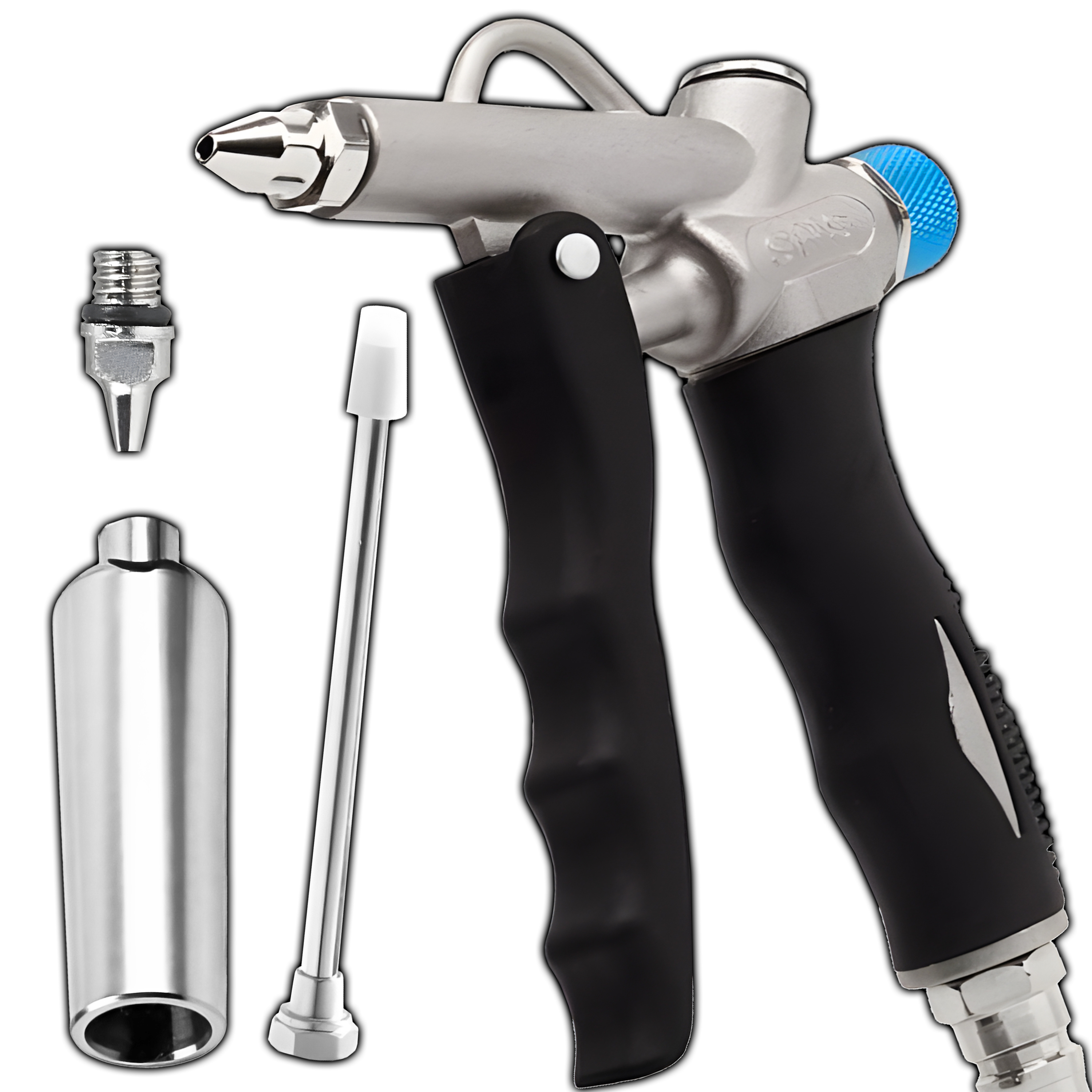 E-shop Pistol for Blowing RETOO Techpro, with Air Flow Regulation, Metal Construction Resistant to Damage, Solid Workshop Tool for Compressed Air,