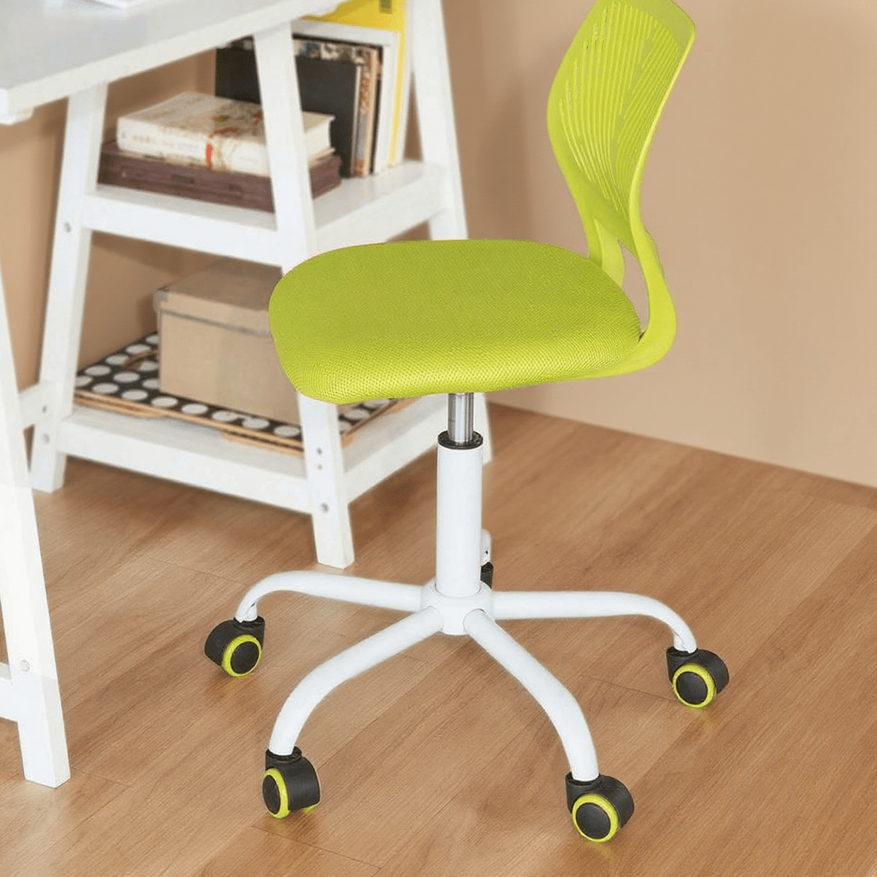 TEMU White Ergonomic Office Chair