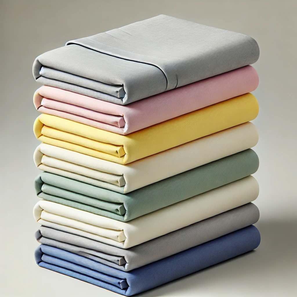 TEMU Lot de 6 draps Housses 90 x 200 cm Bonnets 23cm Qualité 57 Fils au cm² Couleurs Aléatoire -Plis Repassage-Facile