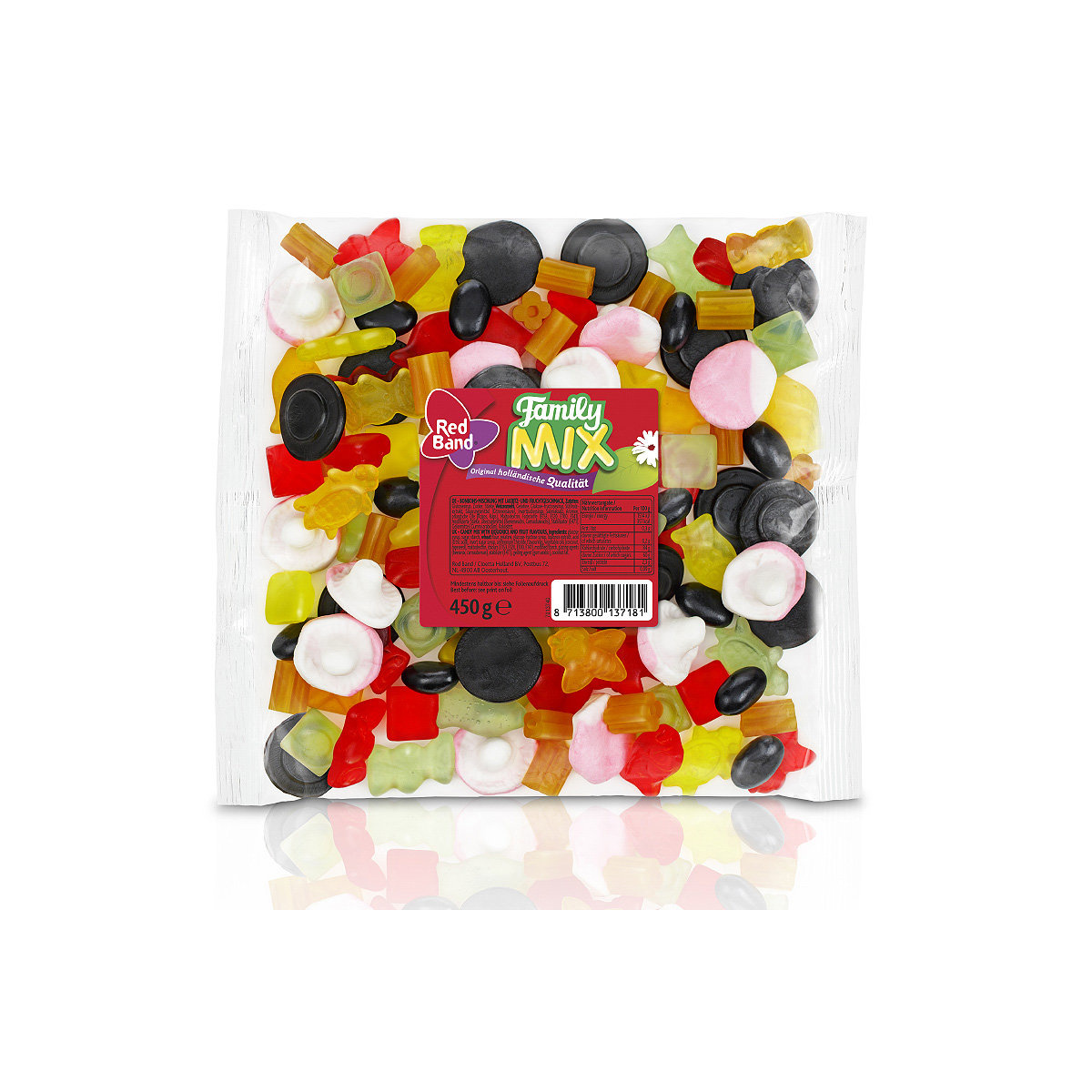 Red Band Family Mix Colorful Mixture With Delicious Licorice 450g