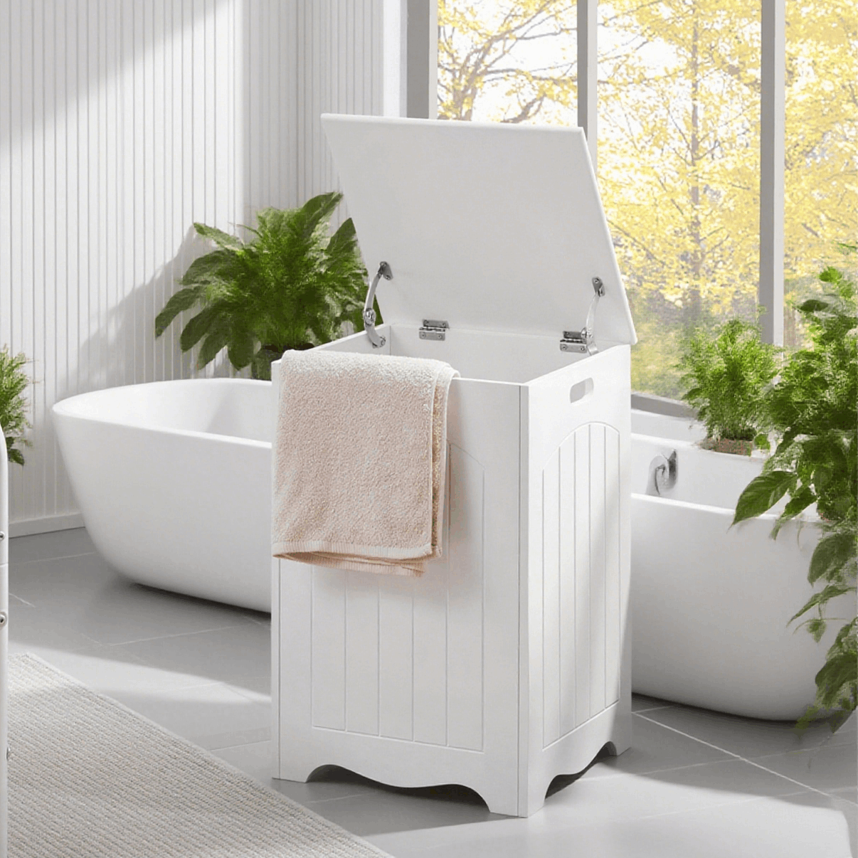 TEMU Costoffs Laundry Basket, Laundry Basket With Lid, Basket, Clothes Hamper, 40*40cm Laundry Basket Laundry Bin With Hinged Lid Laundry Hamper For